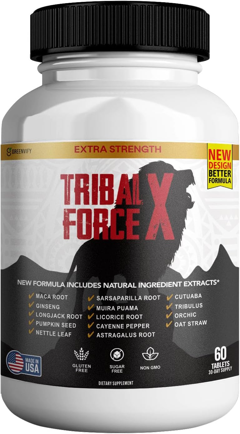 tribal-force-x-extra-strength-natural-supplement---60-tablets-gluten-free-non-gmo---30-day-supply-by-greenvify-1