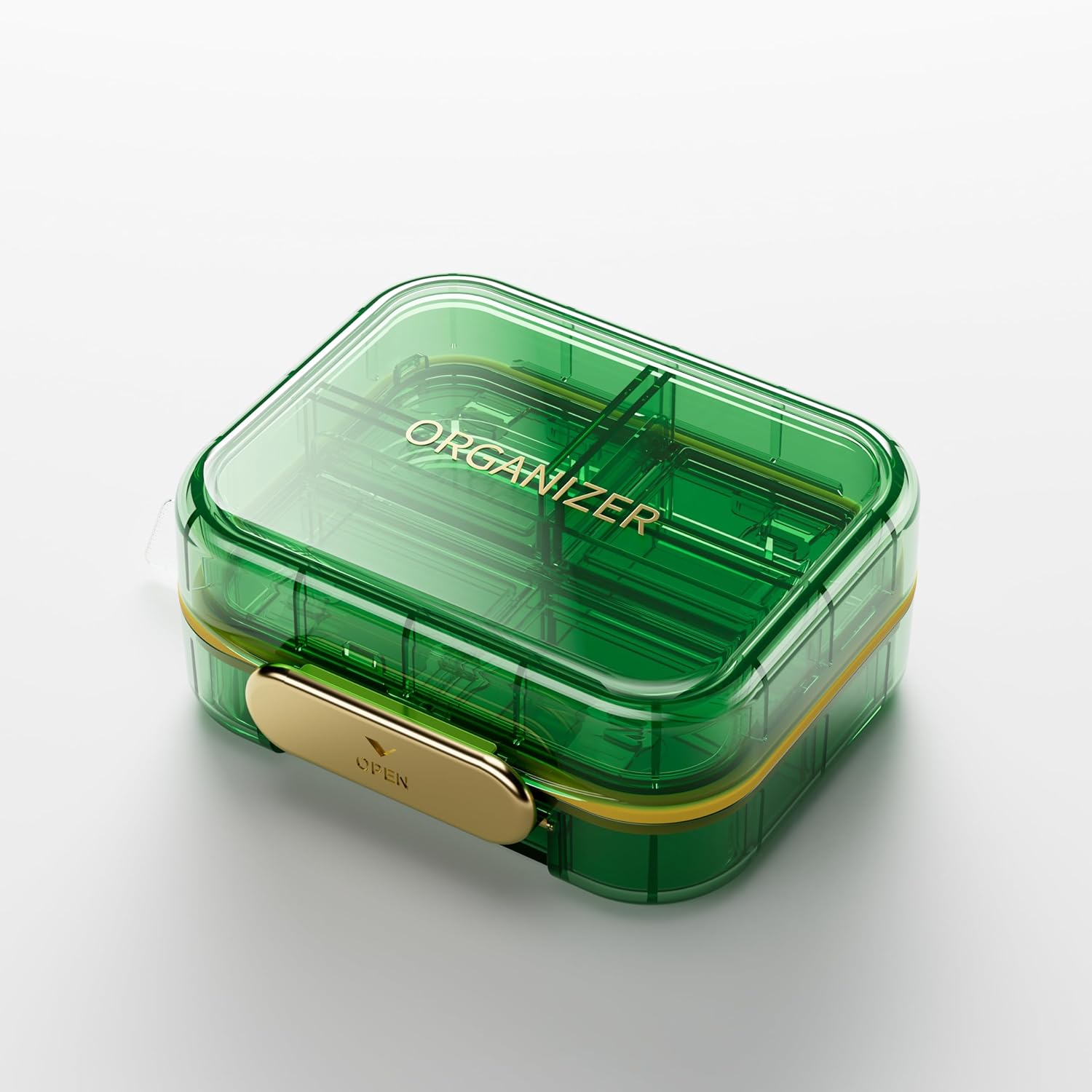 compact-7-day-pill-organizer-for-travel---cute-vitamin-case-with-portable-medicine-box---small-daily-pill-holder-in-green---pharmacy-supplement-container-for-purse-medication-dispenser-1