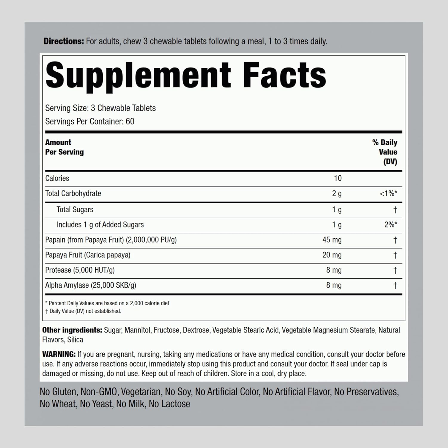 chewable-papaya-enzymes-tablets---180-count---vegetarian-digestive-supplement---non-gmo-gluten-free---tropical-flavored-2