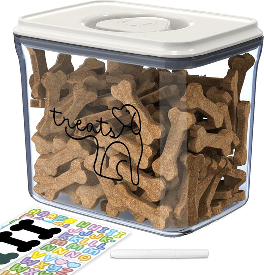 airtight-dog-treat-container-with-chalkboard-labels-and-pen---bpa-free-clear-rectangular---ideal-for-dog-and-cat-food-storage-1