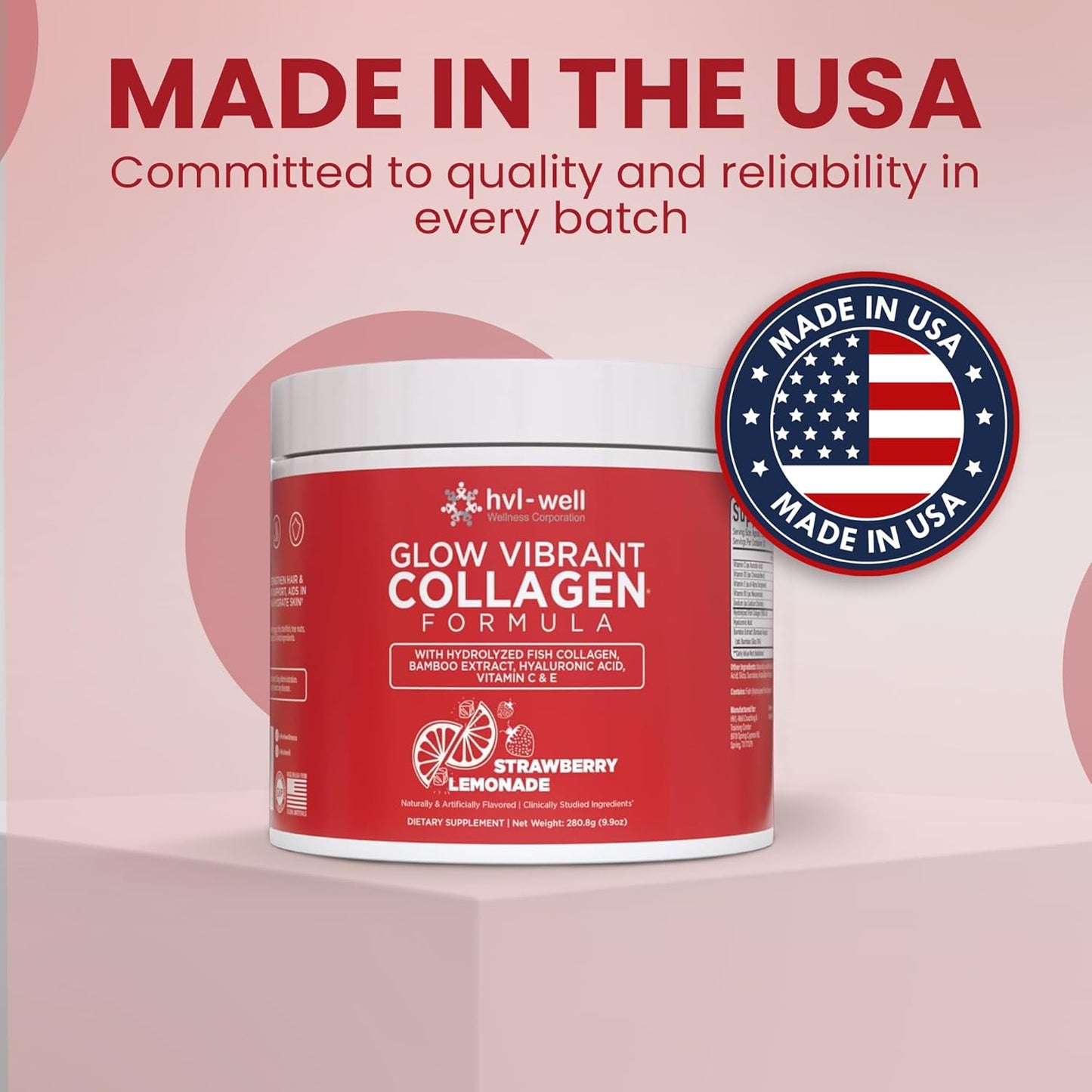 organic-collagen-peptide-powder-strawberry-lemonade-flavored---promotes-healthy-bones-skin-nails-hair---easy-to-digest-sugar-free---30-servings-for-women-men-6