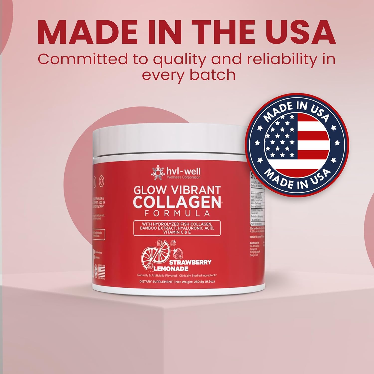 organic-collagen-peptide-powder-strawberry-lemonade-flavored---promotes-healthy-bones-skin-nails-hair---easy-to-digest-sugar-free---30-servings-for-women-men-6