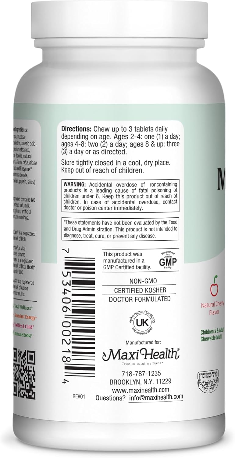 cherry-flavored-chewable-multivitamin-for-kids-teens-and-adults---kosher-iron-multivitamin-tablets---180-count-3