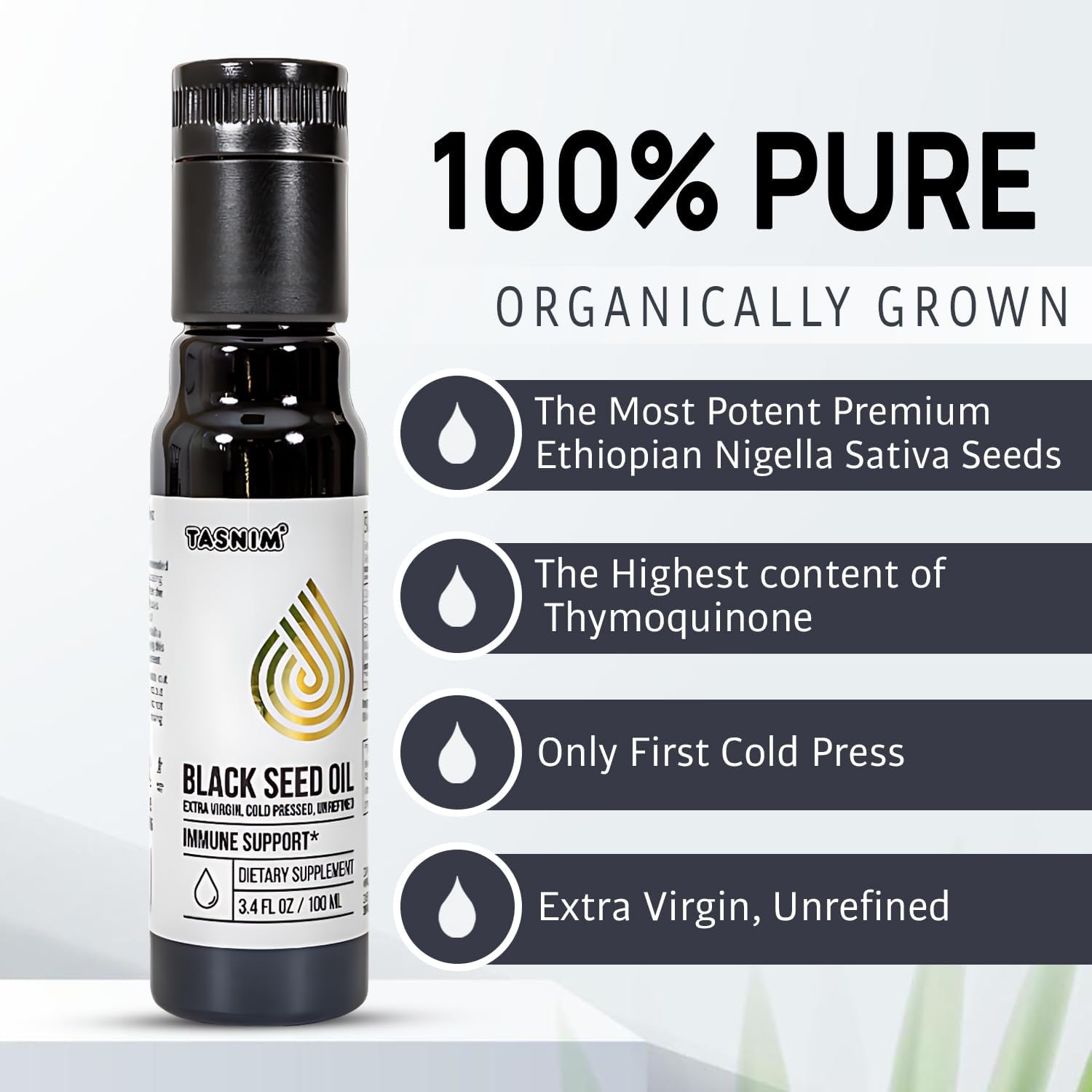 organic-ethiopian-black-seed-oil-34-fl-oz---cold-pressed-for-immune-support---high-potency-57---21-thymoquinone---skin-hair-overall-health---unrefined-black-cumin-seed-oil---gluten-free-2