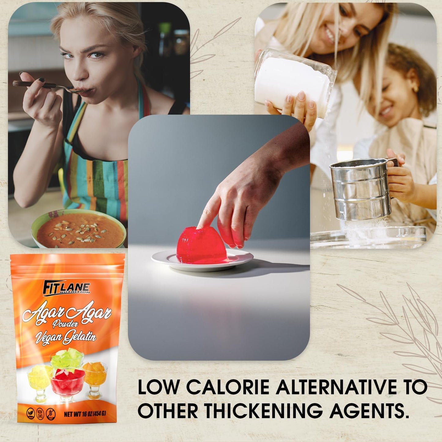8oz-agar-agar-powder---vegan-gelatin-substitute-for-baking-jello---unflavored-thickener-for-gummy-candy-diy-petri-dishes---nutrient-rich-plant-based-ingredient-by-fit-lane-nutrition-2