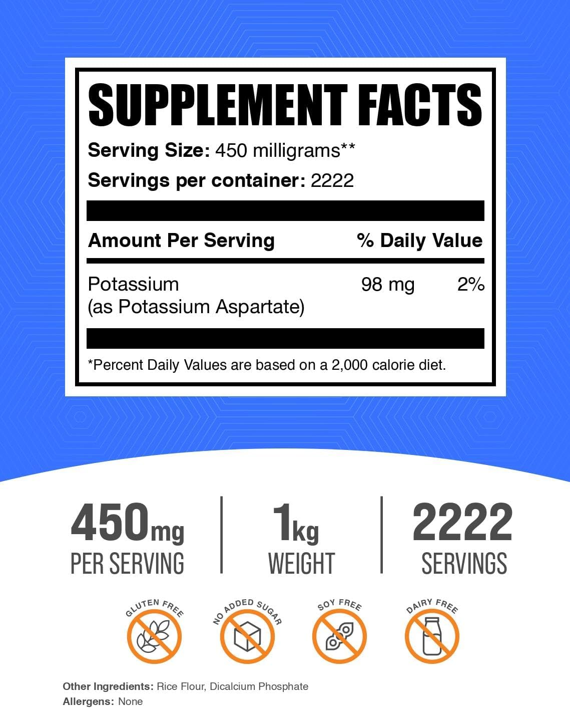 bulksupplementscom-potassium-aspartate-powder---gluten-free-supplement-with-450mg-potassium-per-serving---1kg-22-lbs-pack-2