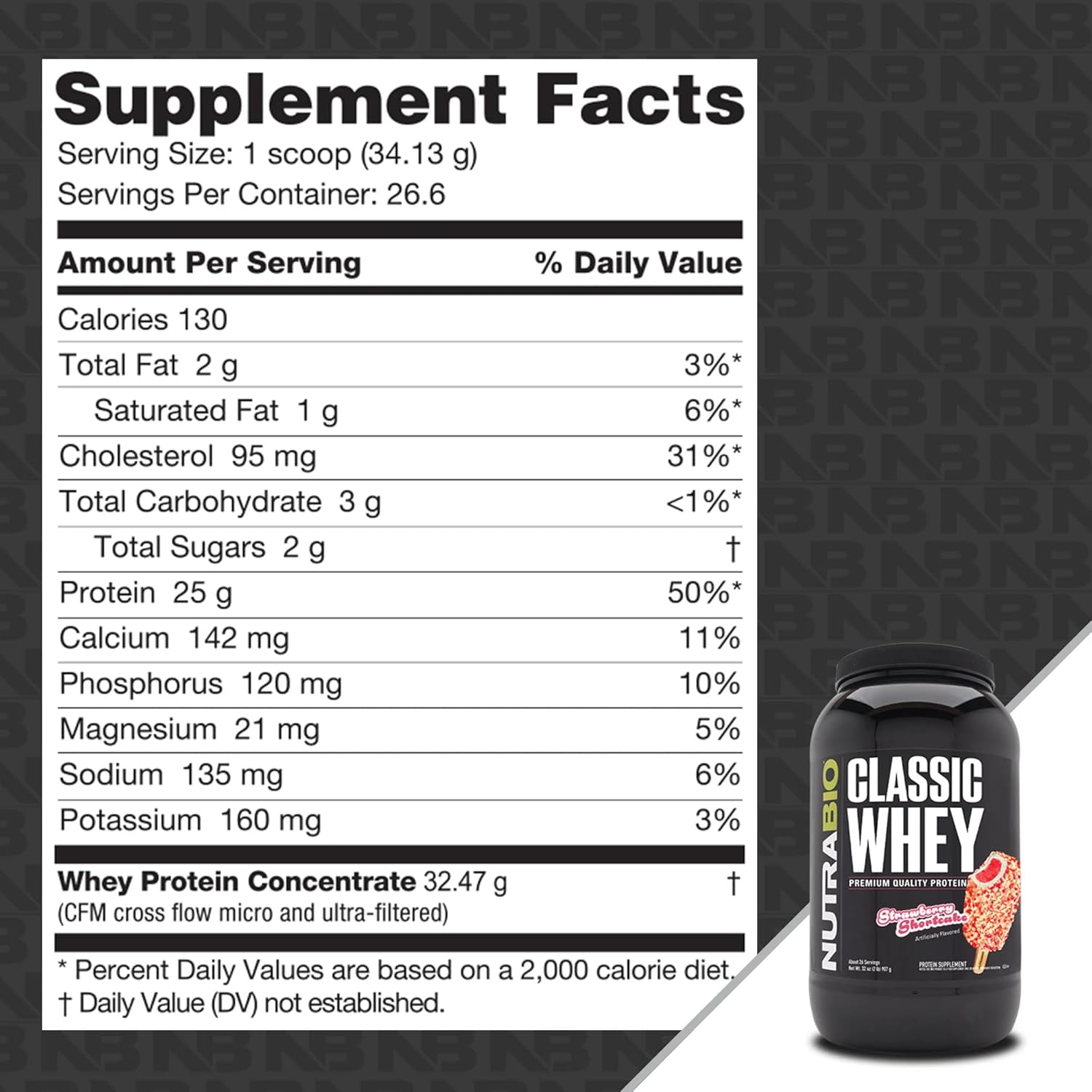 nutrabio-classic-whey-protein-powder-supplement---strawberry-shortcake-flavor---2-pounds---25g-protein-per-serving---no-fillers-or-artificial-colors-5