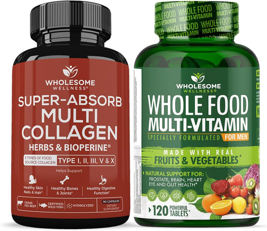 organic-multi-collagen-pills-with-whole-food-multivitamin-for-men---natural-blend-of-type-i-ii-iii-v-x-collagen-vitamins-minerals-and-organic-extracts-1