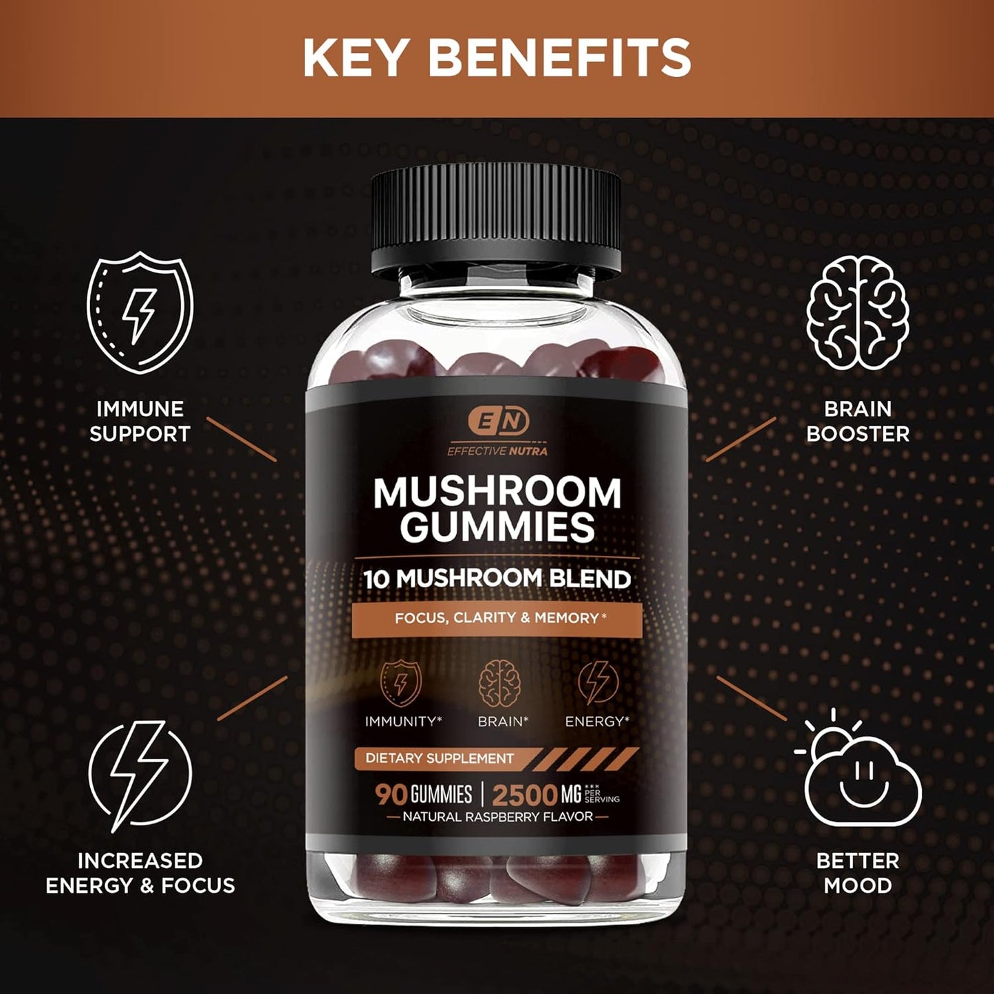 nutra-mushroom-gummies-10-blend---mushroom-complex-2500mg---brain-booster-immune-support-energy---90ct-supplement-for-men-women-4