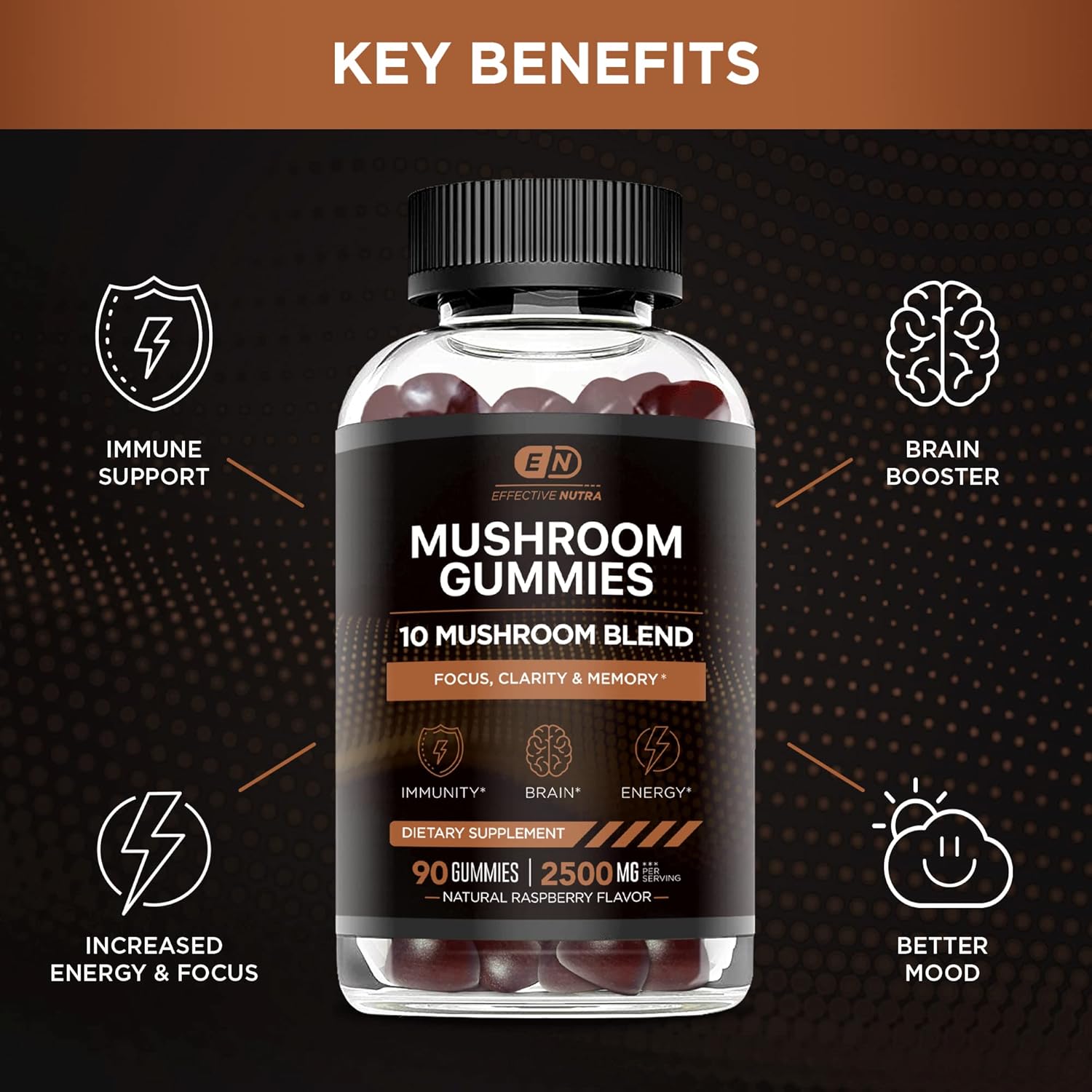 nutra-mushroom-gummies-10-blend---mushroom-complex-2500mg---brain-booster-immune-support-energy---90ct-supplement-for-men-women-4