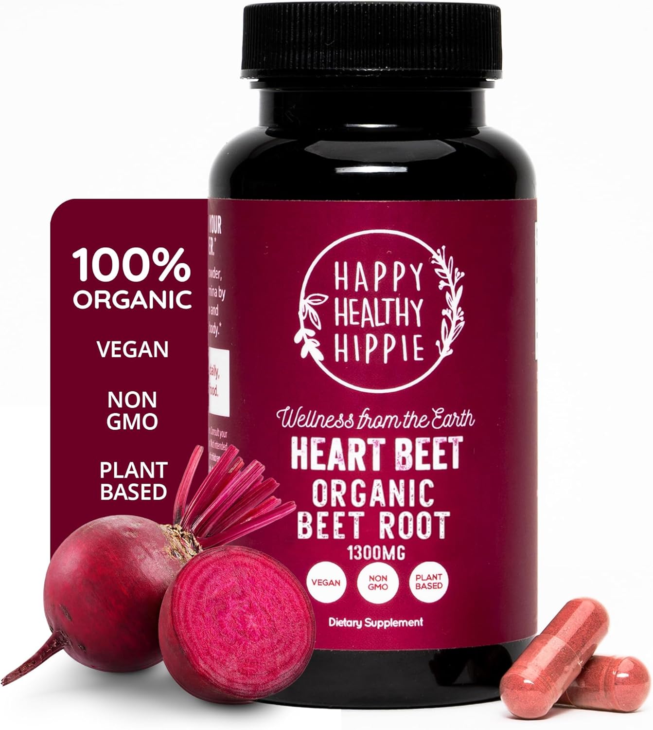 organic-beet-root-capsules-1300mg-superfood---blood-pressure-circulation-support---nitric-oxide-supplement-for-men-women---antioxidant-brain-food---vegan---60-ct-1