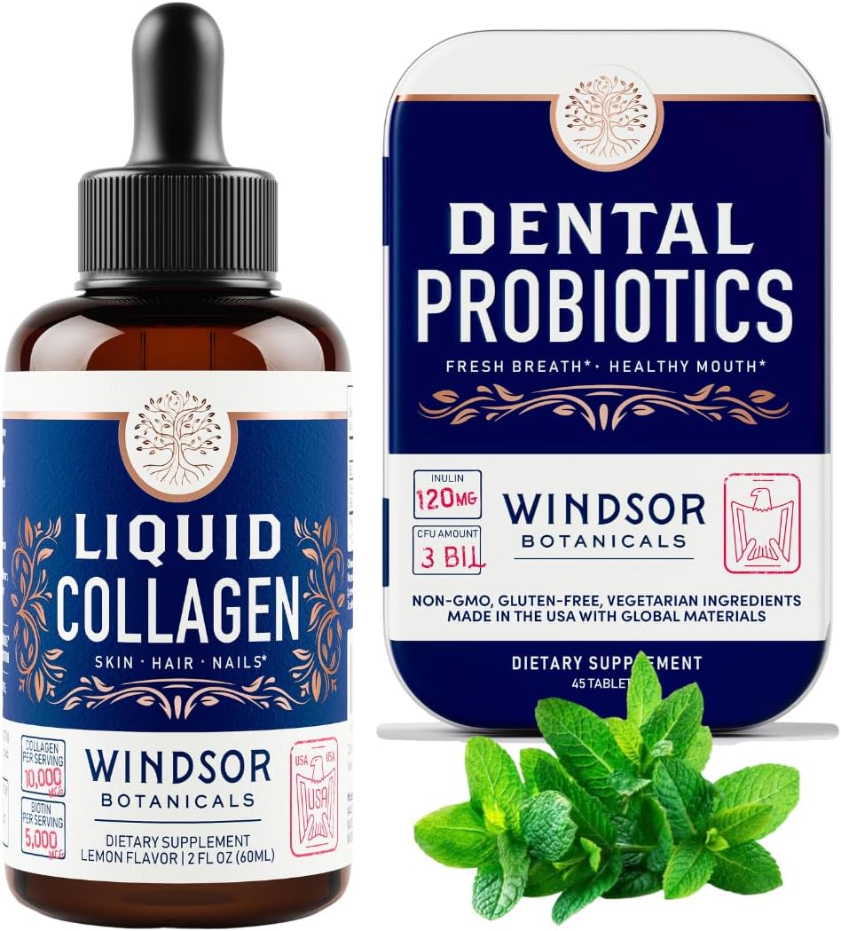 bundle-windsor-botanicals-liquid-collagen-peptides-with-biotin-and-probiotics-for-fresh-breath---oral-health-and-beauty-set-1