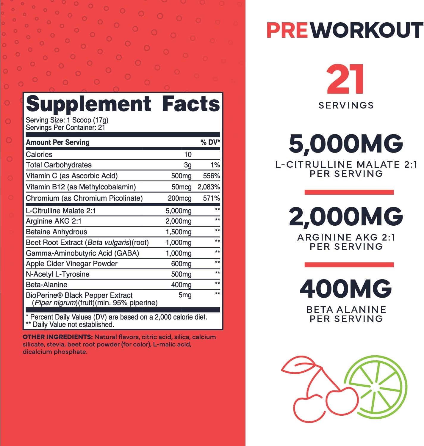 zero-ultra-clean-cherry-limeade-pre-workout-pump-nitric-oxide-booster---caffeine-free-for-men-women-5