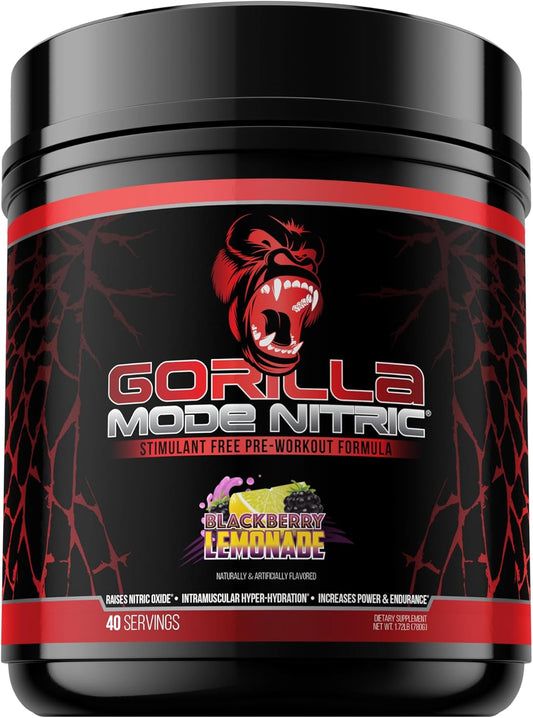 gorilla-mind-nitric-upgraded-stimulant-free-pre-workout---blackberry-lemonade-flavor---enhanced-vasodilation-and-power-for-massive-pumps---780g-1