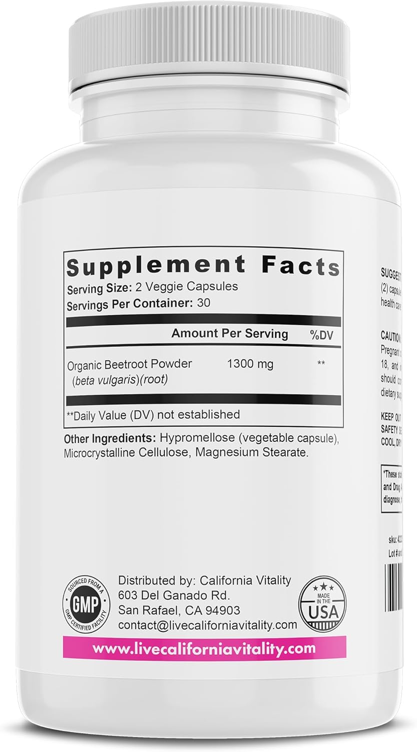 california-vitality-beetroot-capsules---1300mg-per-serving---60-capsules-30-servings---vegan-non-gmo---usa-made---premium-beetroot-supplement-for-adults-2