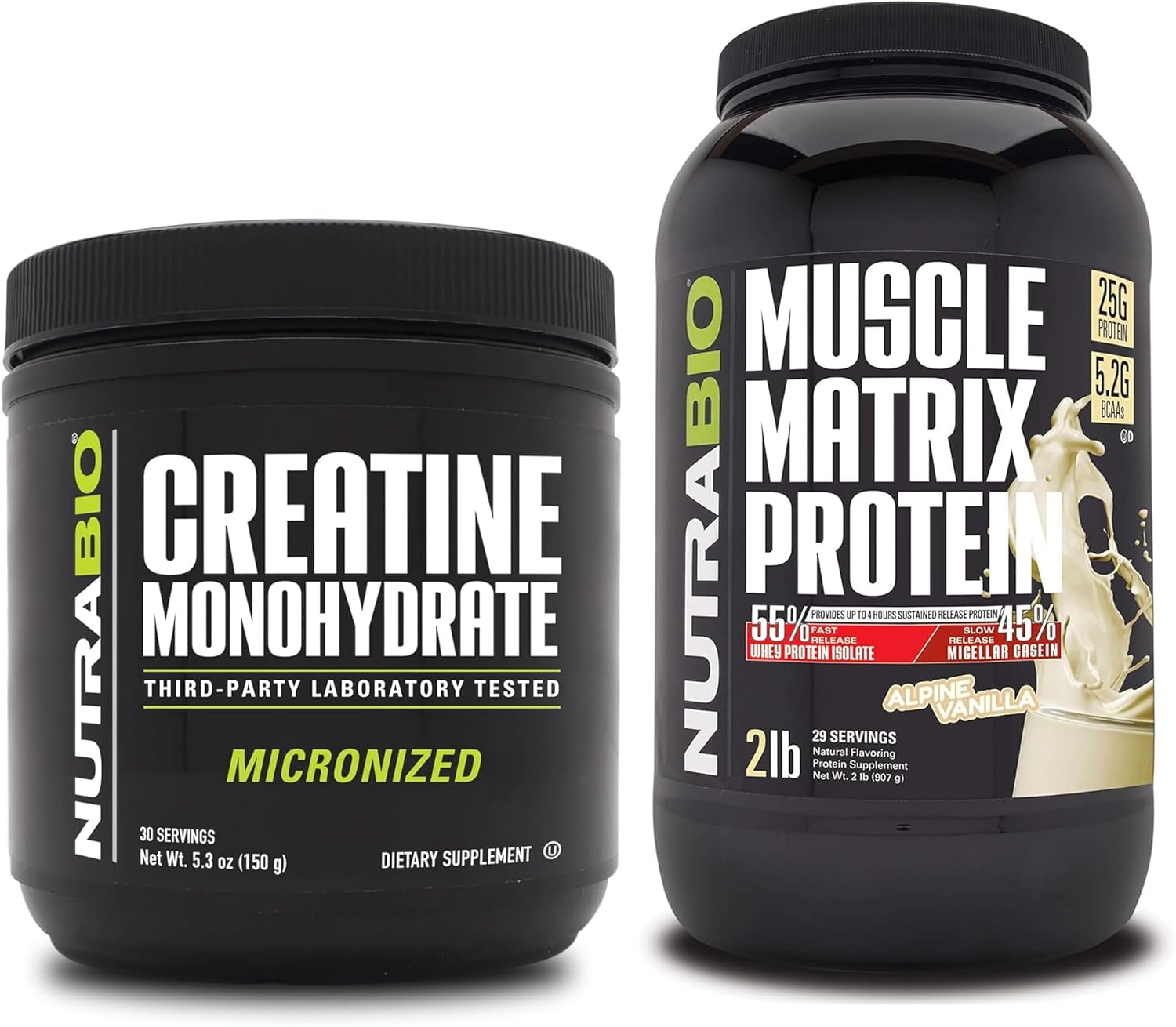 nutrabio-creatine-monohydrate-and-muscle-matrix-protein-powder-bundle-for-muscle-energy-growth-recovery-and-strength---unflavored-creatine-150-g-and-vanilla-protein-1
