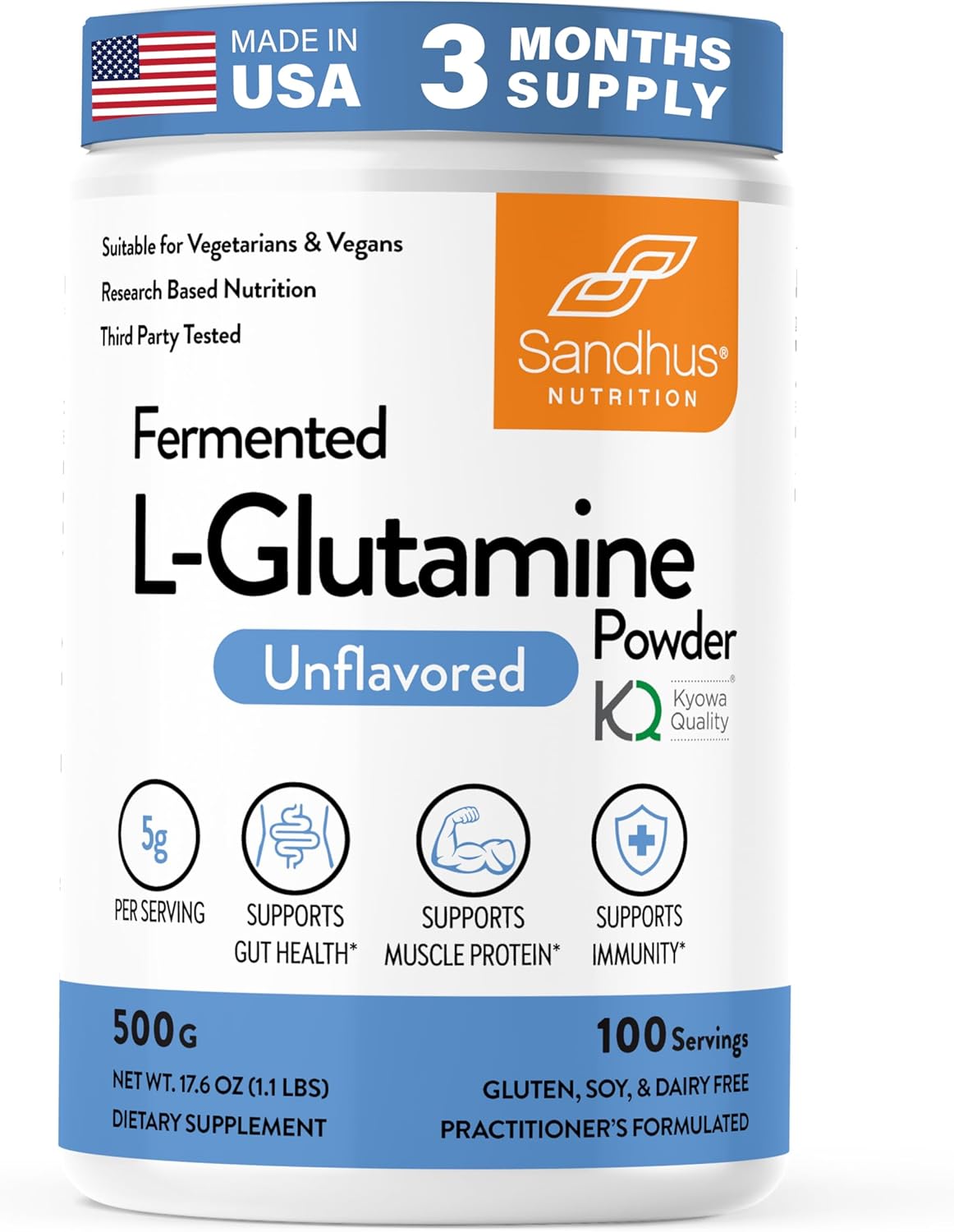 sandhus-l-glutamine-powder-500g-collagen-peptides-powder-combo---100-servings-supports-muscle-gut-skin-hair-nails-joints-bones---large-size-3-month-supply-2