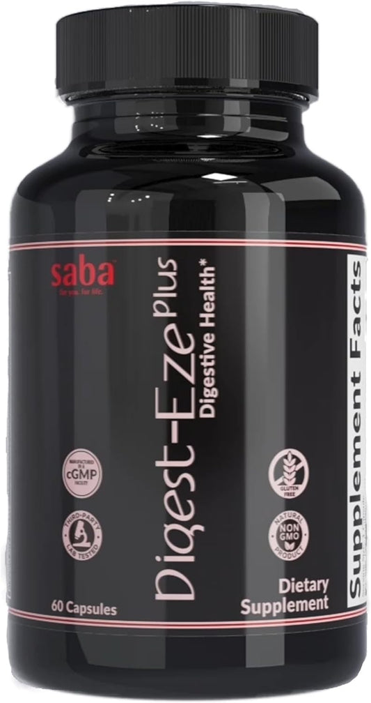 Digestive-EZE Plus: Plant-Sourced Enzymes, Prebiotics & Probiotics for Gut Health - Supports Digestion, Immunity & Nutrient Absorption - 60 Capsules - Espot.com.au