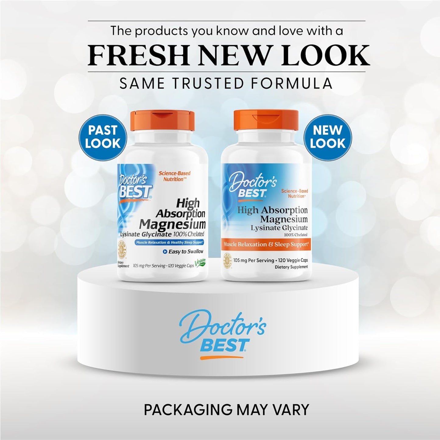 High Absorption Magnesium Lysinate Glycinate Capsules by Doctor's Best - 120 Count, Easy-to-Swallow Formula - Espot.com.au