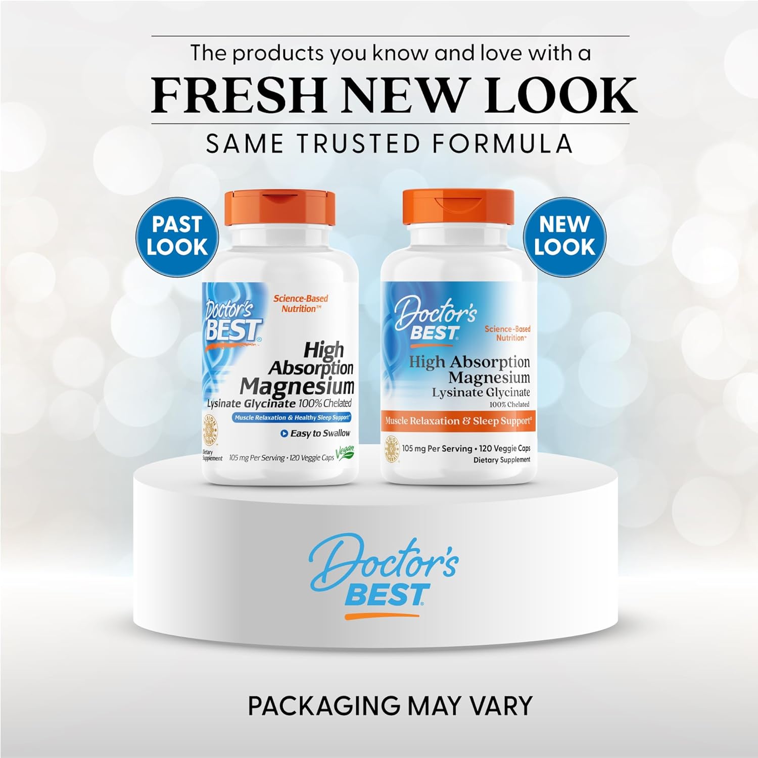 High Absorption Magnesium Lysinate Glycinate Capsules by Doctor's Best - 120 Count, Easy-to-Swallow Formula - Espot.com.au