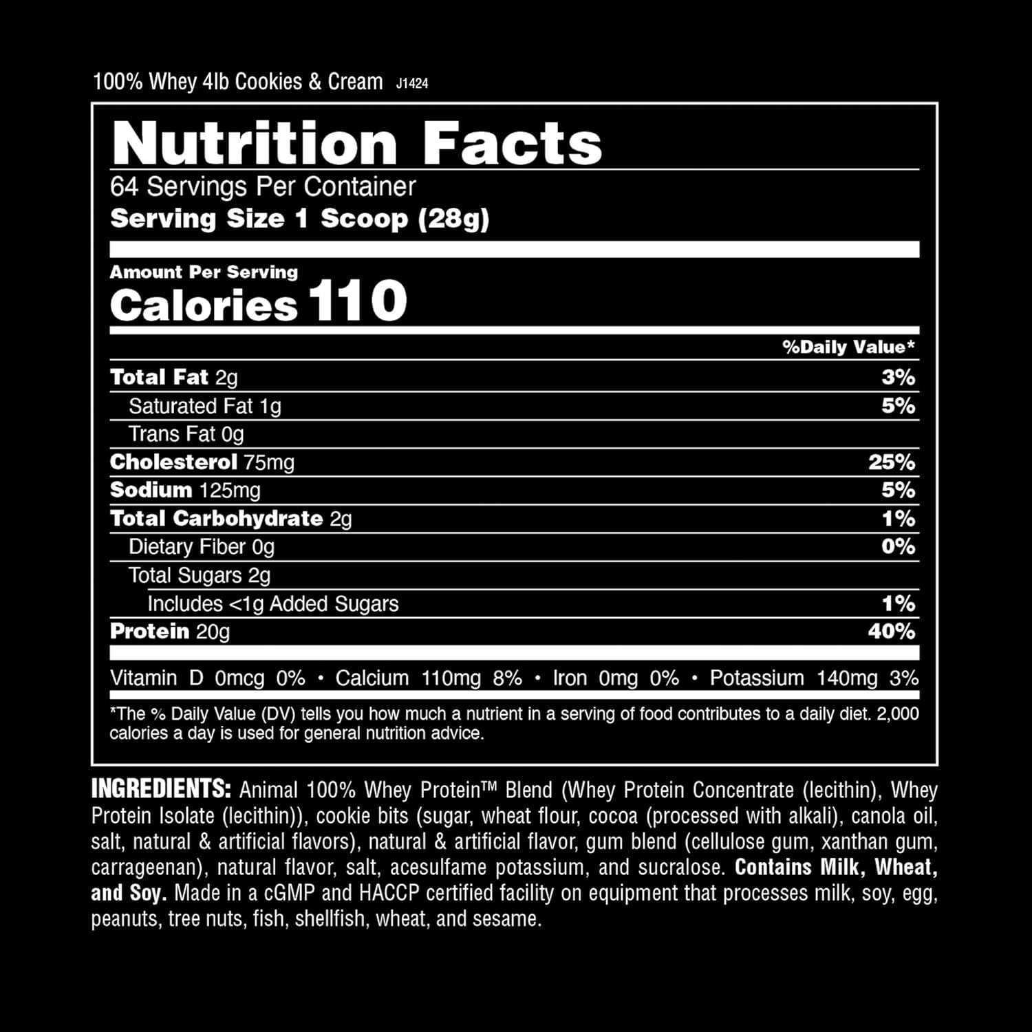 cookies-cream-animal-100-whey-protein-powder---4-lb-whey-blend-for-pre-or-post-workout-recovery-with-bcaa-branched-chain-amino-acids---low-sugar-meal-replacement-boost-2