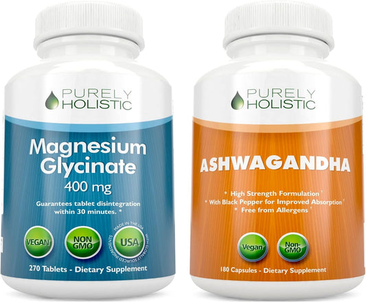 vegan-magnesium-glycinate-and-ashwagandha-bundle---270-tablets-180-capsules---made-in-usa---purely-holistic-1