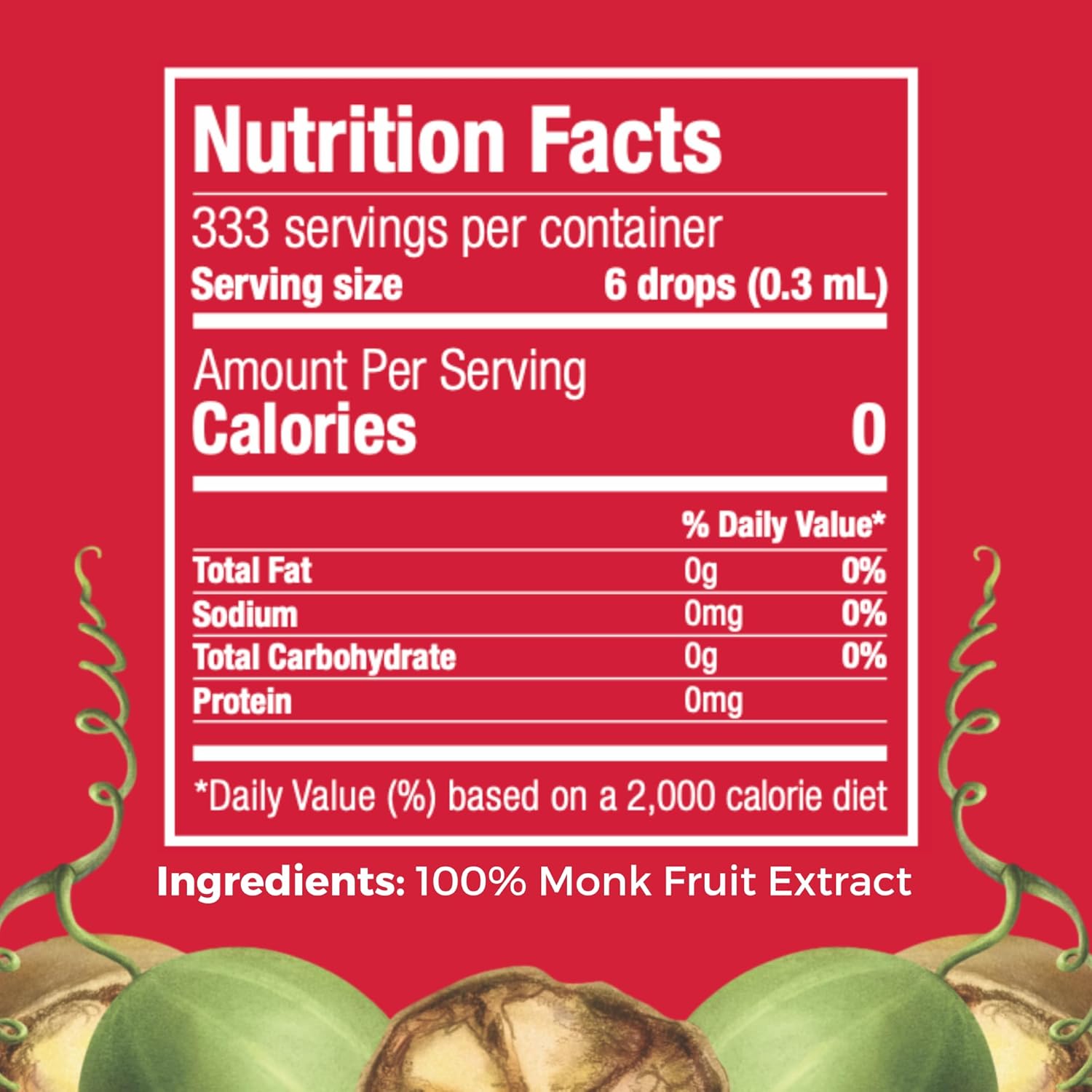 Liquid Monk Fruit Sweetener - 100% Pure Extract (6 Drops = 1 Tsp Sugar) Non-GMO, Zero Calories, No Fillers - No Erythritol - Transparency Foods (3.4oz, 333 Servings) - Espot.com.au