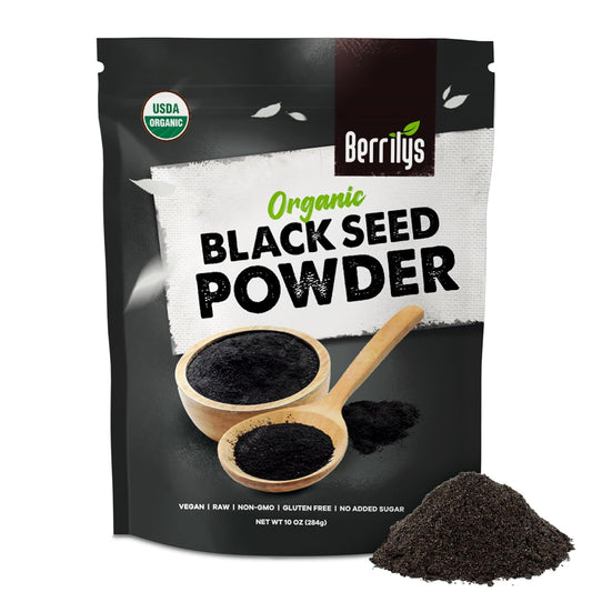 organic-black-seed-powder-nigella-sativa---ground-kalonji-for-baking-cooking-smoothies---nutritious-10-oz-resealable-pack-1