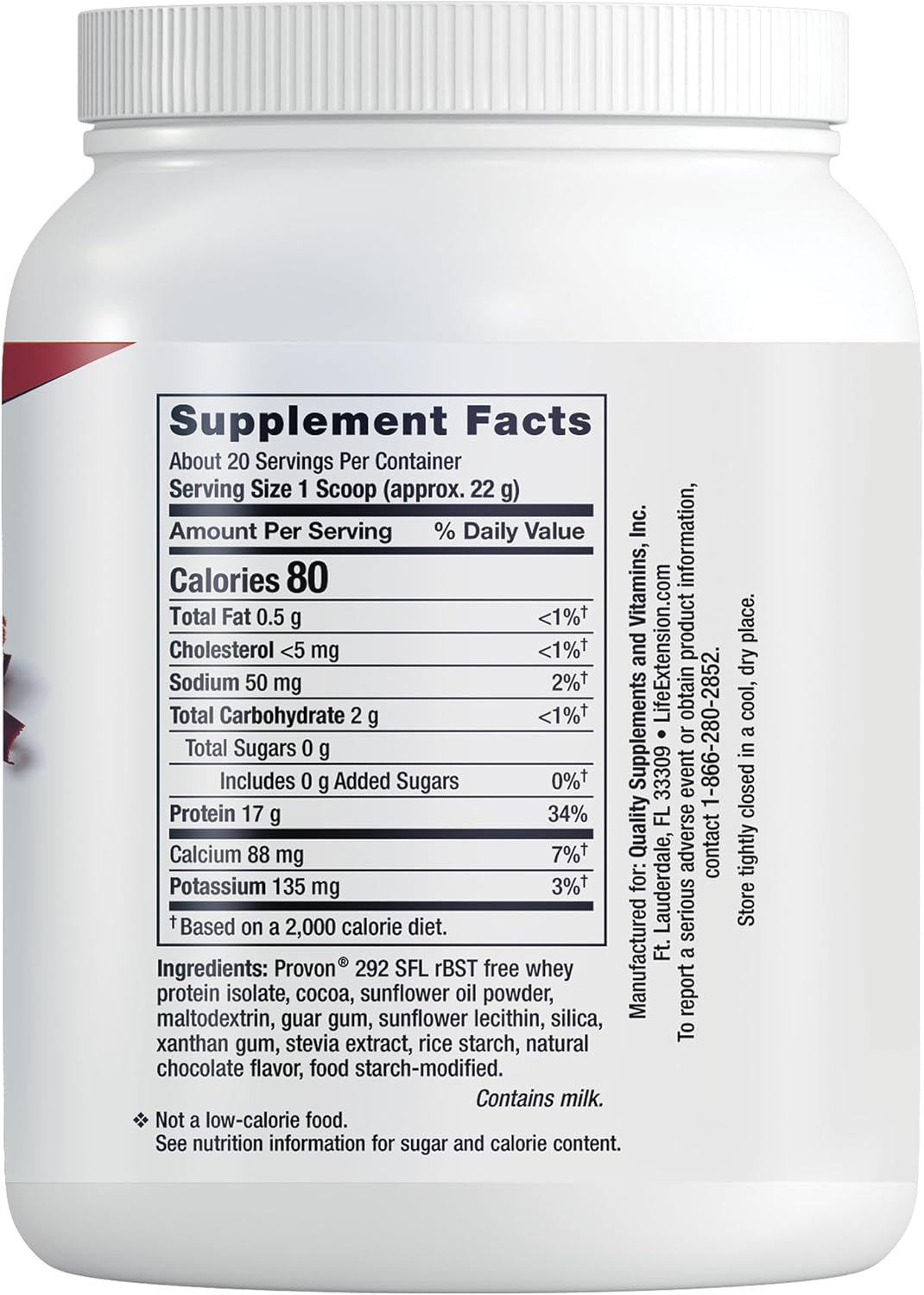 life-extension-wellness-code-chocolate-whey-protein-isolate---boost-muscle-growth-immune-health-with-protein-and-amino-acids-no-sugar-gluten-free-non-gmo---437g-20-servings-2