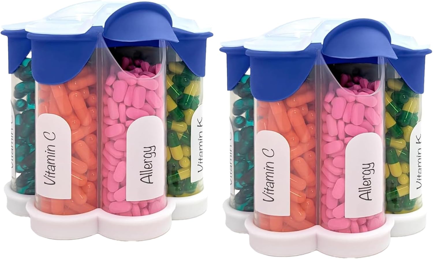 dark-blue-extra-large-pill-organizer-with-7-compartments---set-of-2-daily-weekly-monthly-supplement-bottle-cute-blossom-pill-dispenser-xl-size-1