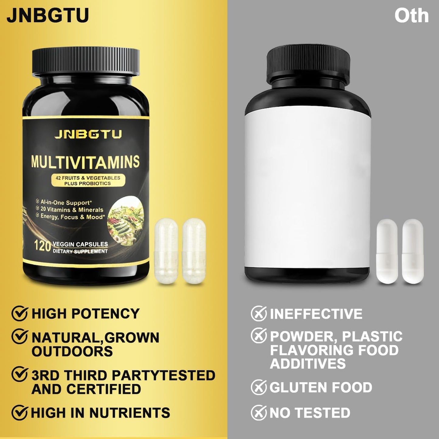 Multivitamin with Myo-Inositol, Magnesium, D-Chiro Inositol, Omega-3, Zinc, Vitamin D3 - 240 Count - 1000mg, 200mg, 50mg, 300mg, 10mg - Espot.com.au