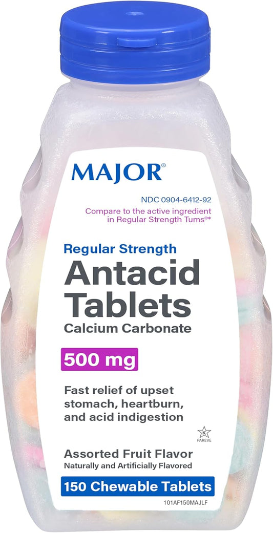 calcium-carbonate-antacid-tablets---assorted-fruit-flavor---150-chewable-tablets---pack-of-2---regular-strength-formula-1