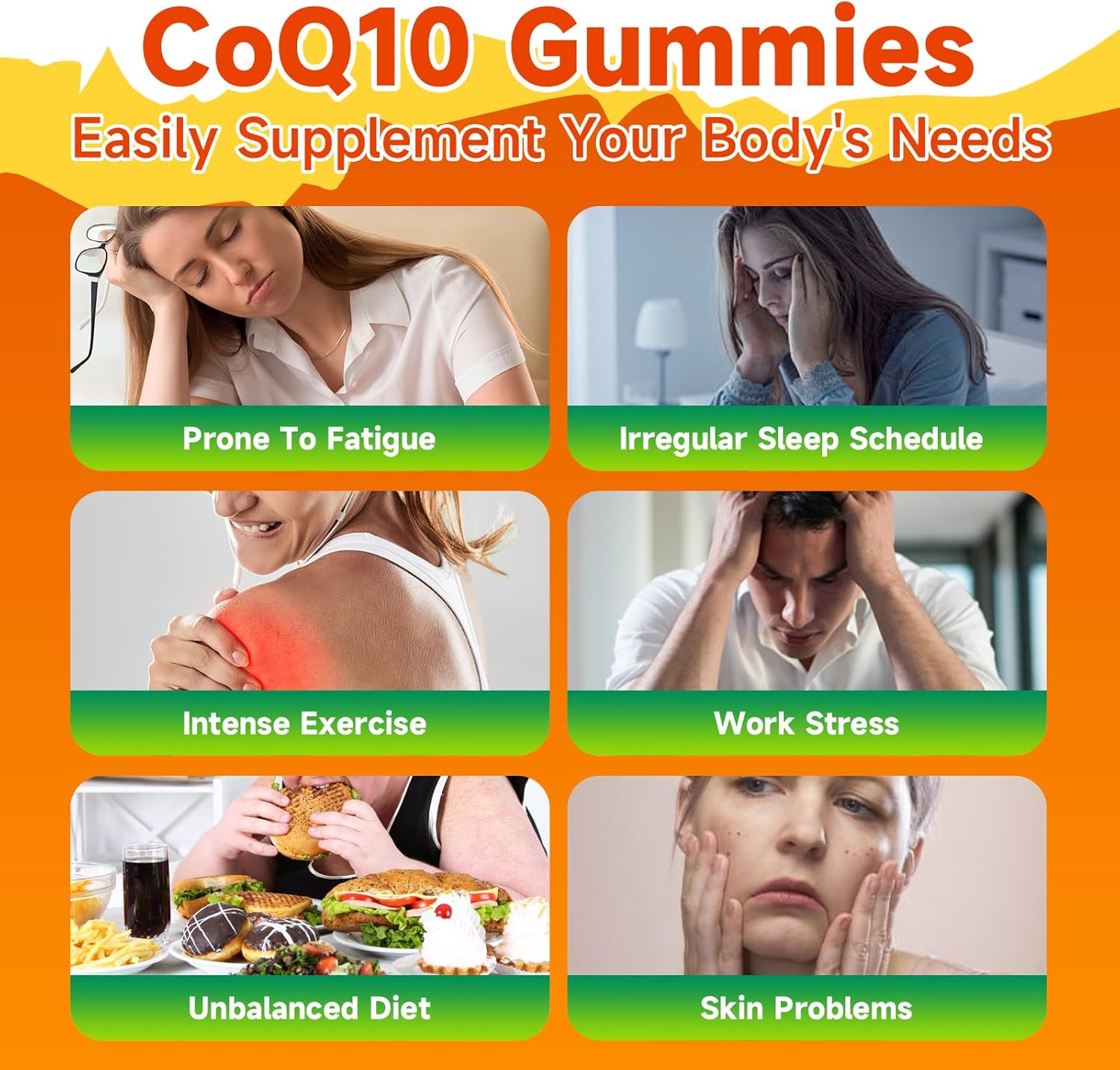 High Absorption CoQ10 Gummies with Omega-3, Vitamin B3, Zinc & Magnesium - Heart Health, Cellular Energy, Antioxidant Support - 60 Count - Espot.com.au