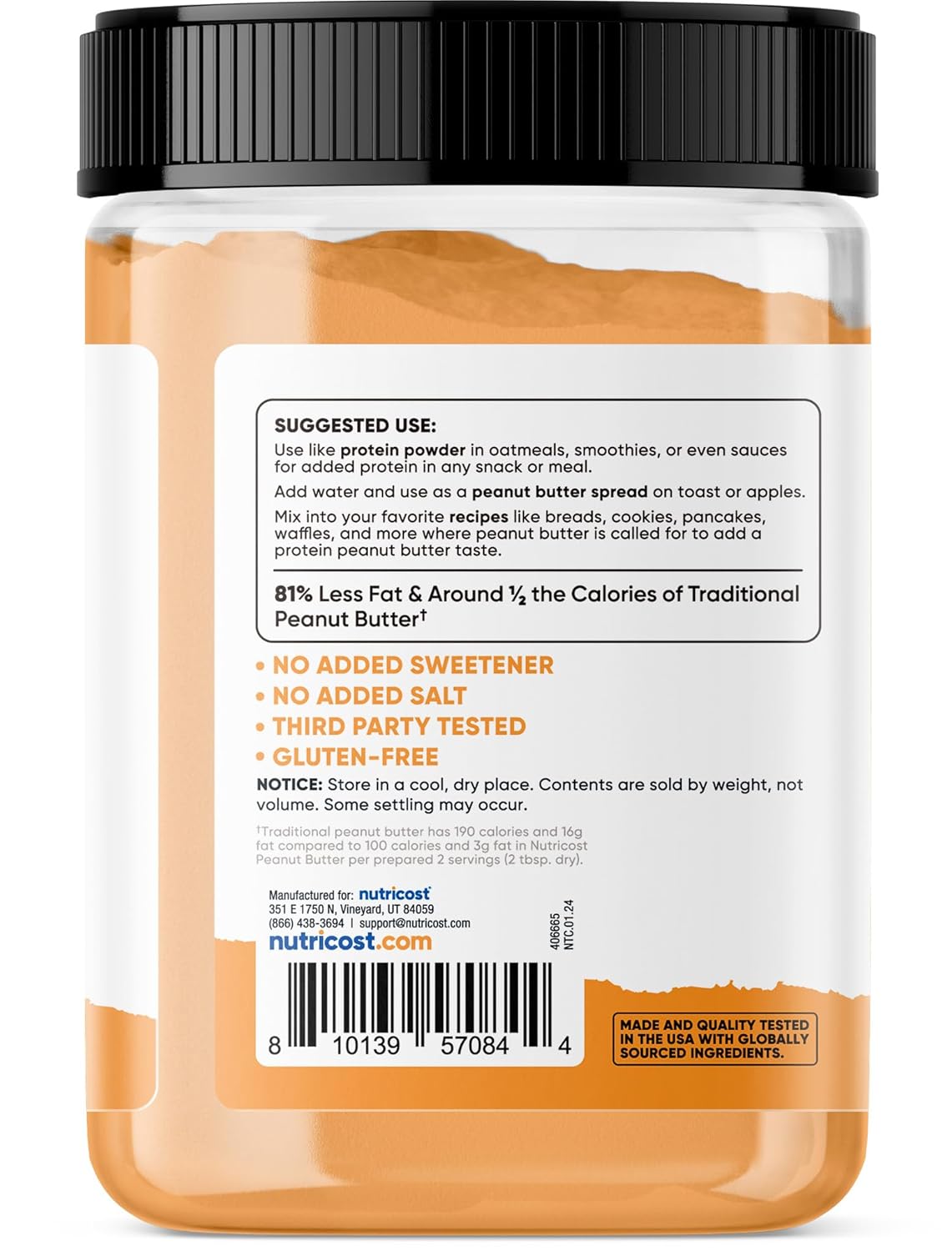 nutricost-organic-peanut-butter-flour-powder---126-oz-30-servings---no-added-sweetener-or-salt---81-less-fat---usda-certified-organic---non-gmo---gmp-compliant-4