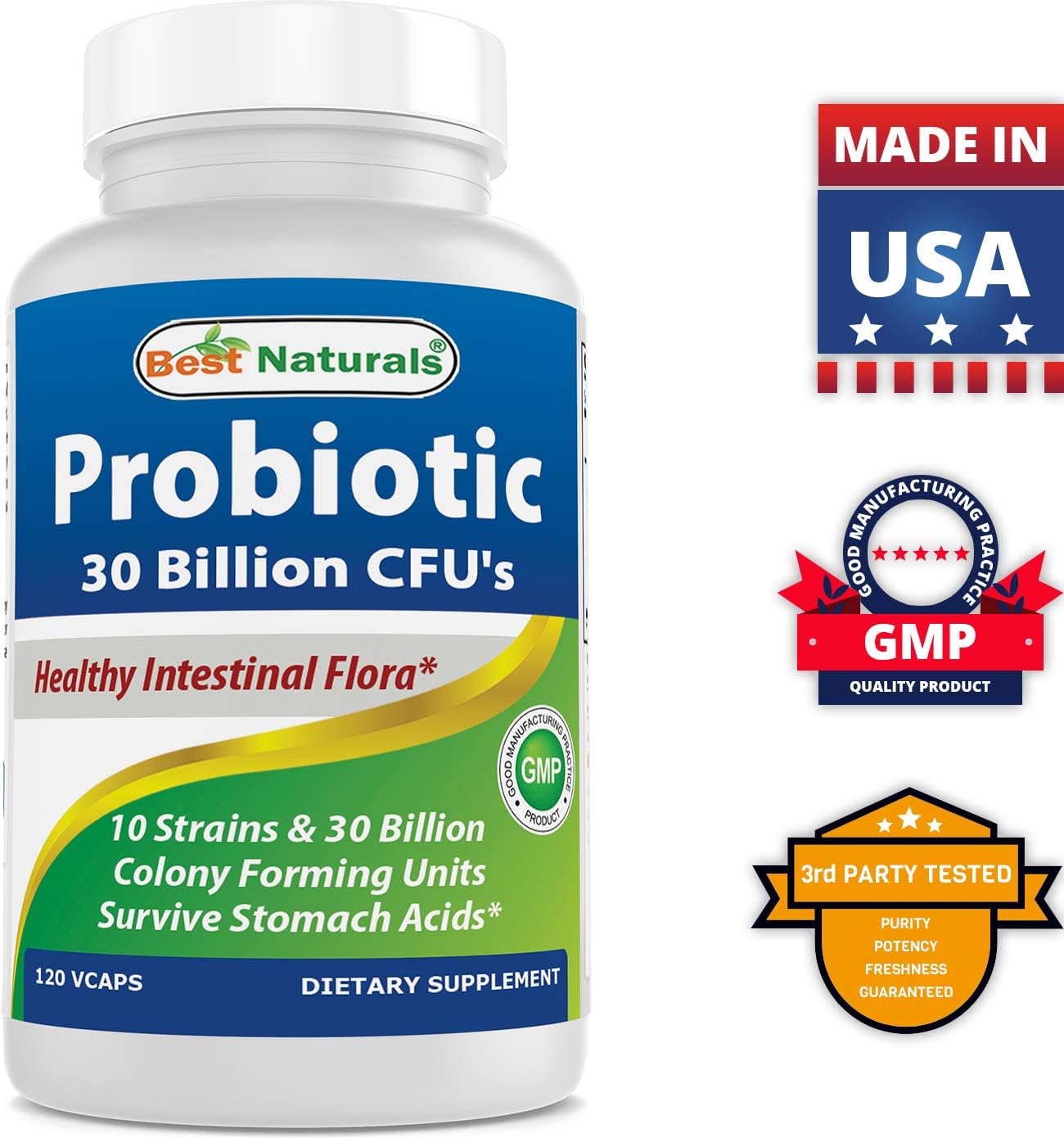 High Potency Vitamin A 25000 IU with Probiotic Blend - 10 Strains & 30 Billion CFU - Boost Immunity and Gut Health - Espot.com.au