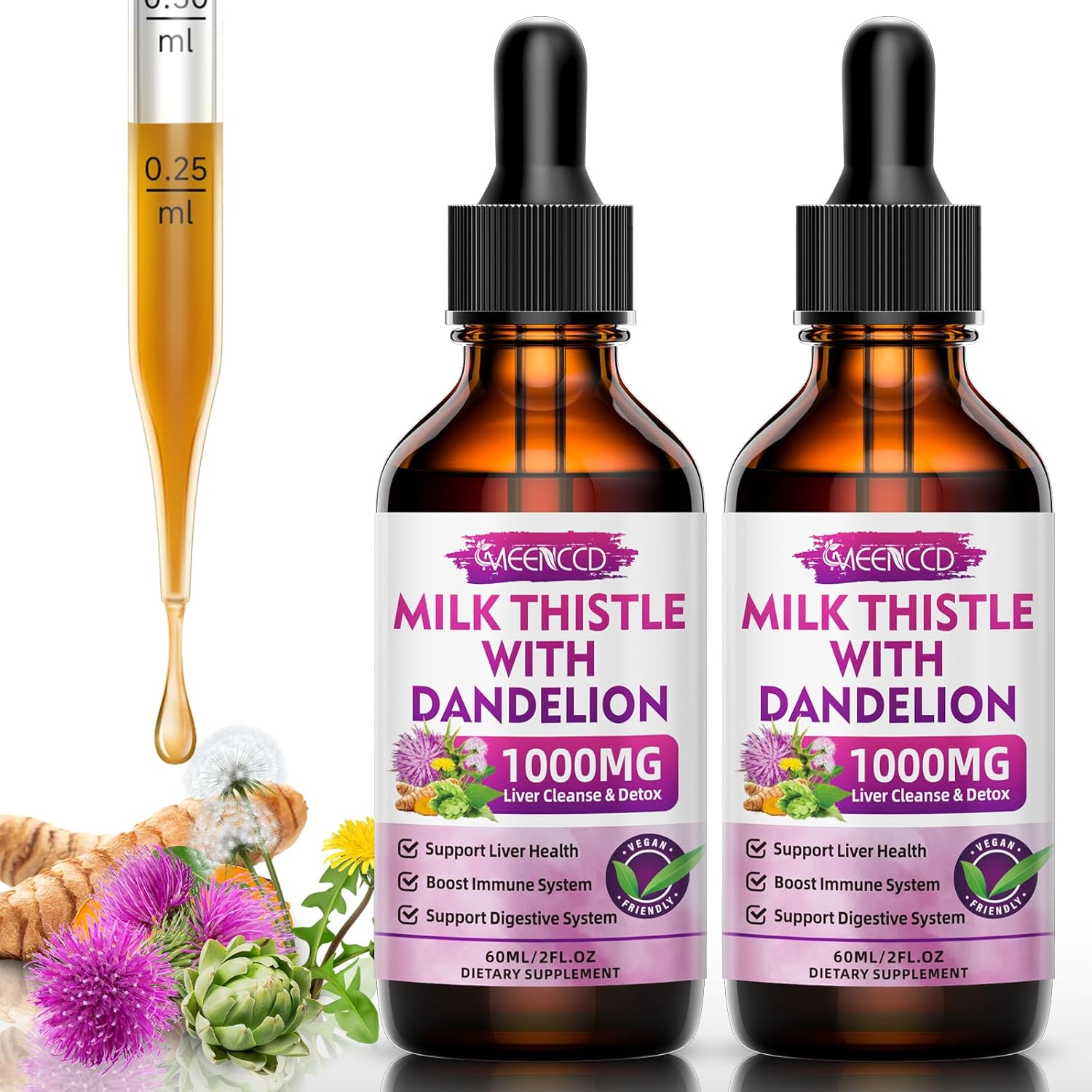 2-pack-milk-thistle-liquid-drops---liver-cleanse-repair---1000mg-supplement-for-liver-support---silymarin-milk-thistle-health-supplement---vegan-non-gmo-4-fl-oz-1