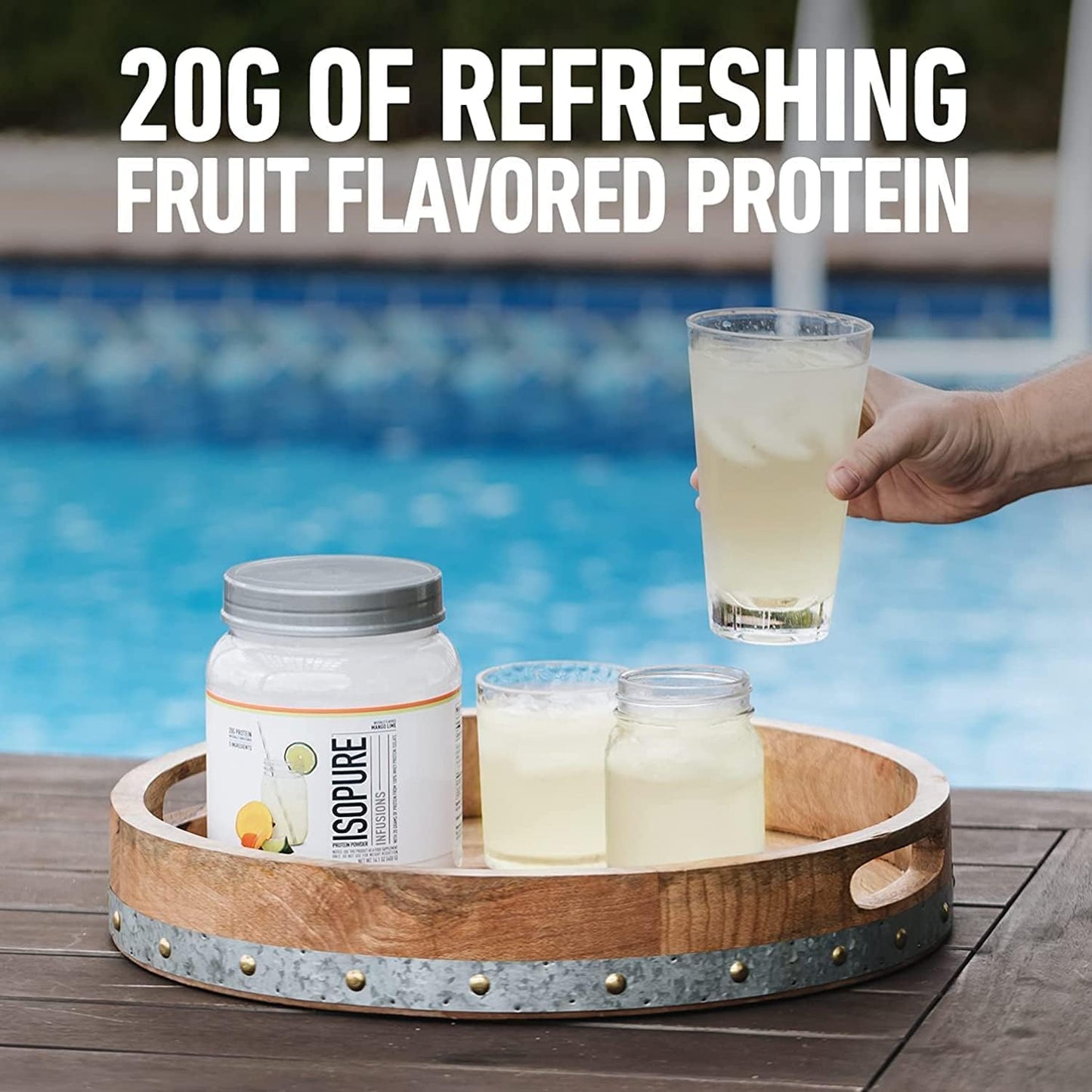 Clear Whey Isolate Protein Powder Infusions - Tropical Punch Flavor, 20g Protein, 14.1 Oz - Lactose & Gluten Free - Espot.com.au