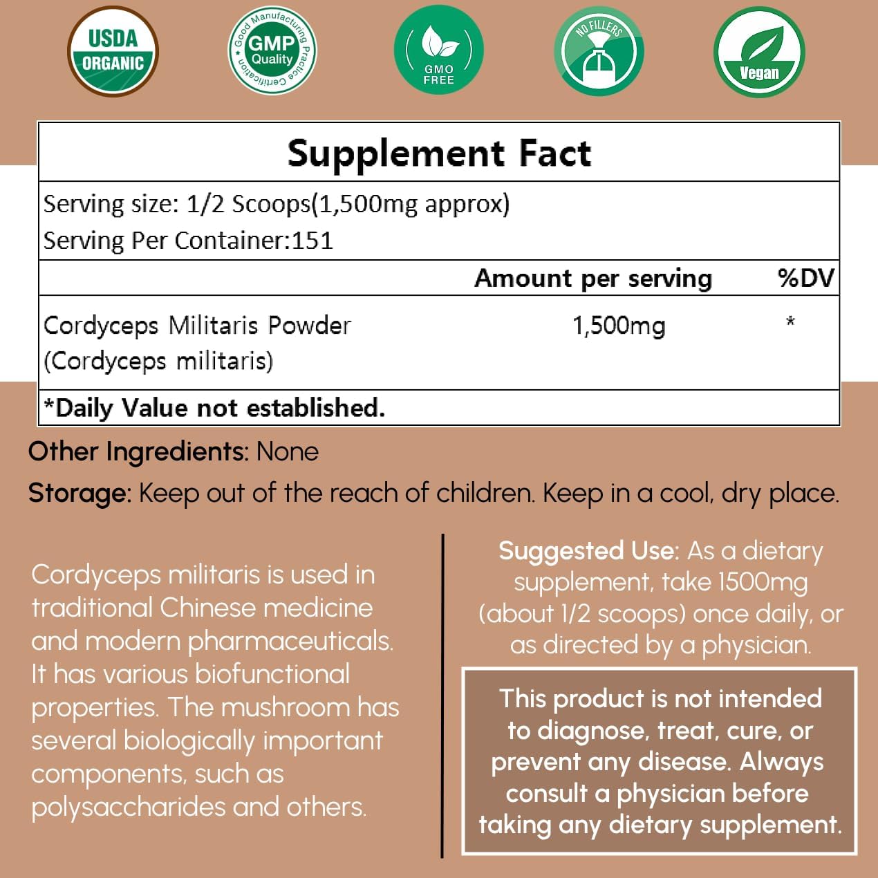 organic-cordyceps-militaris-powder-8-oz---pure-supplement-for-immune-support-rich-in-polysaccharides---beleon-goods-for-life-4