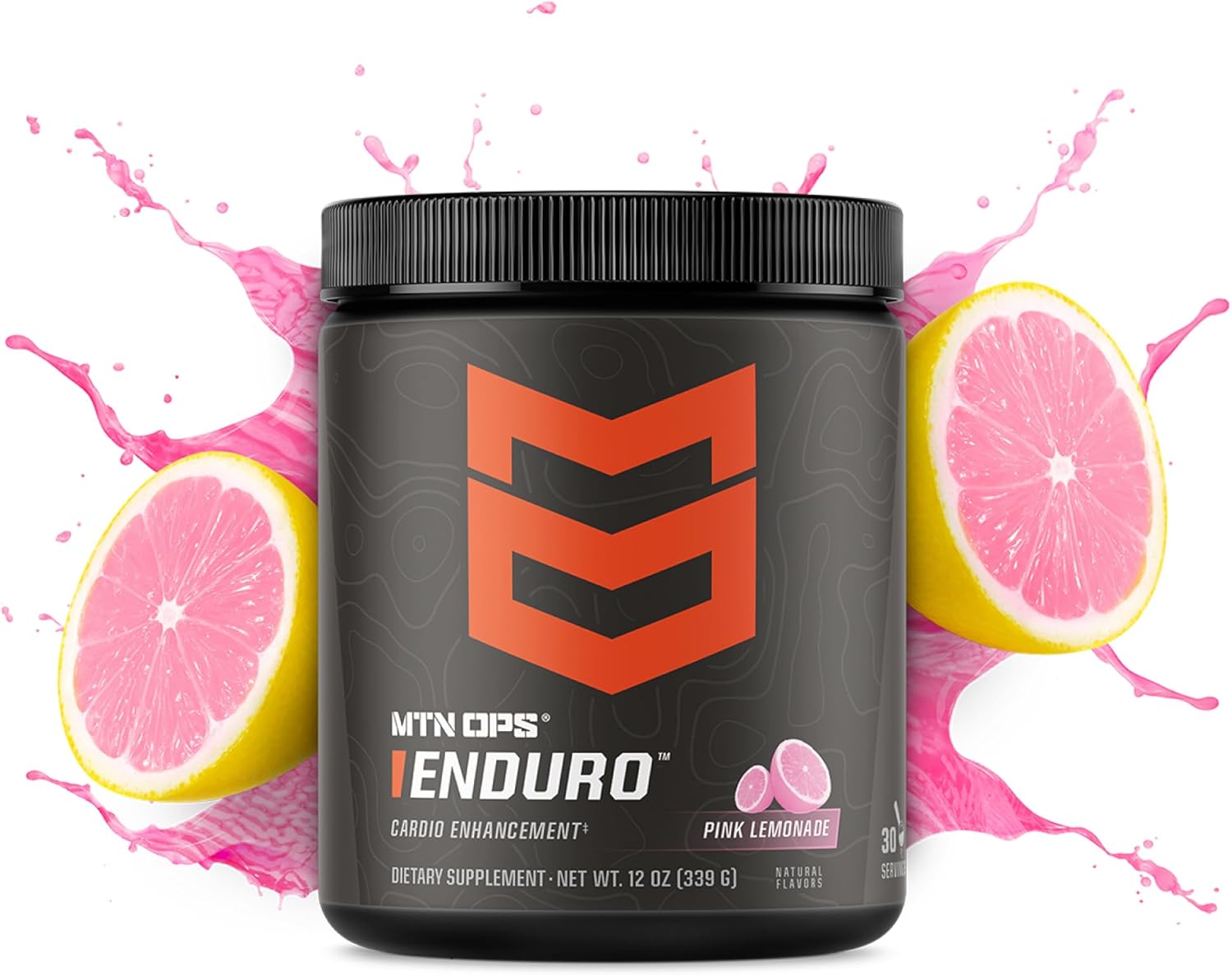 30-servings-mtn-ops-enduro-nitric-oxide-supplement-stim-free-pre-workout-with-magnesium-citrate-beet-root-powder-niacinamide---pink-lemonade-flavor-1