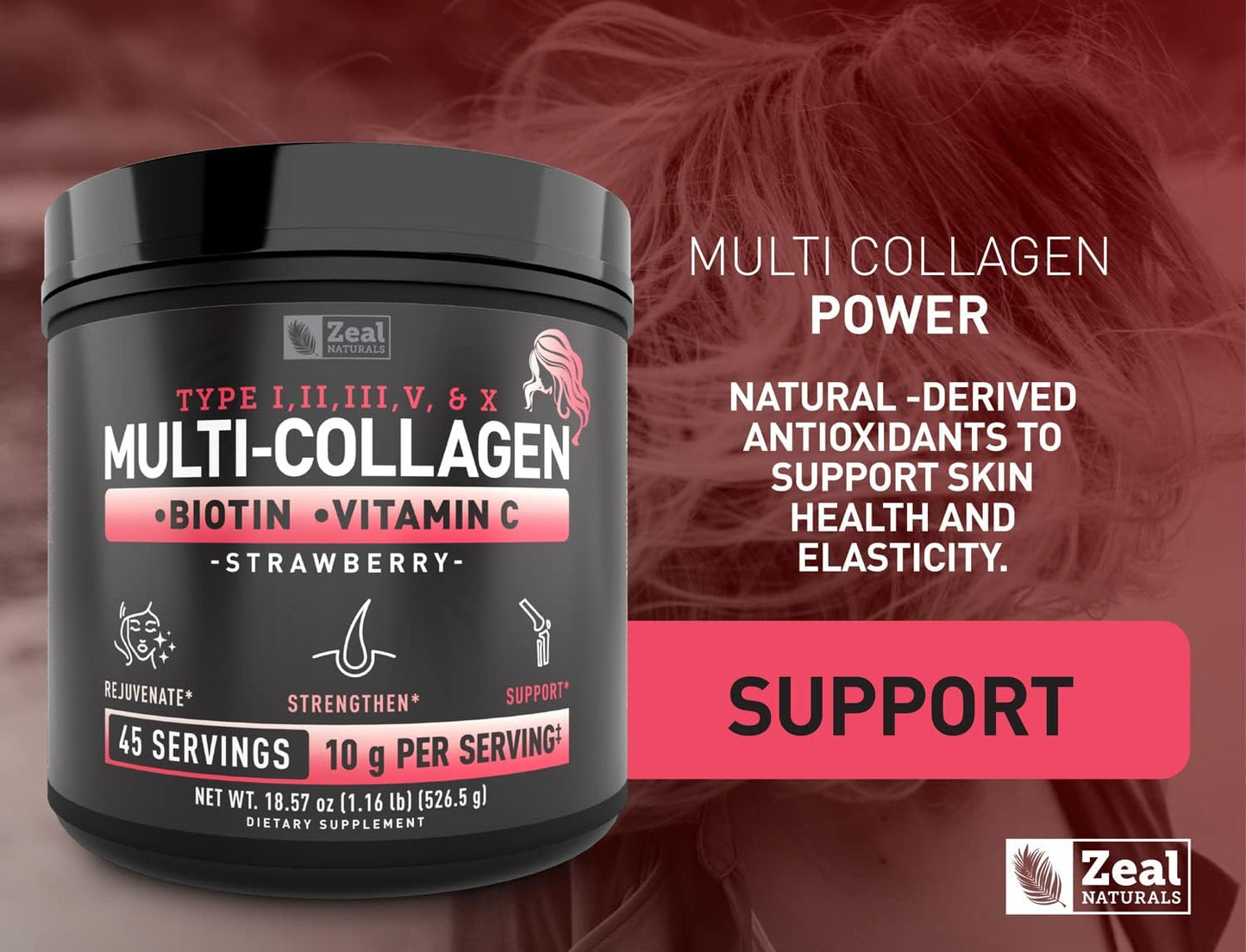 zeal-naturals-multi-collagen-peptides-protein-powder-with-vitamins-for-hair-skin-nails---marine-bovine-chicken-eggshell-strawberry---45-servings-6