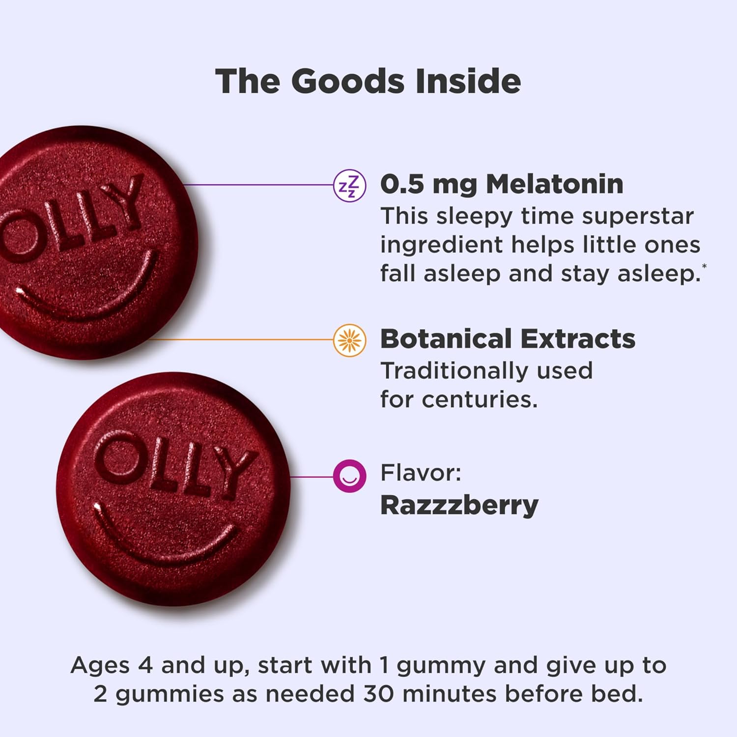Children's Sleep Support Gummies with Melatonin, L-Theanine, Chamomile, Lemon Balm Extracts - Raspberry Flavor - 90 Count - Espot.com.au
