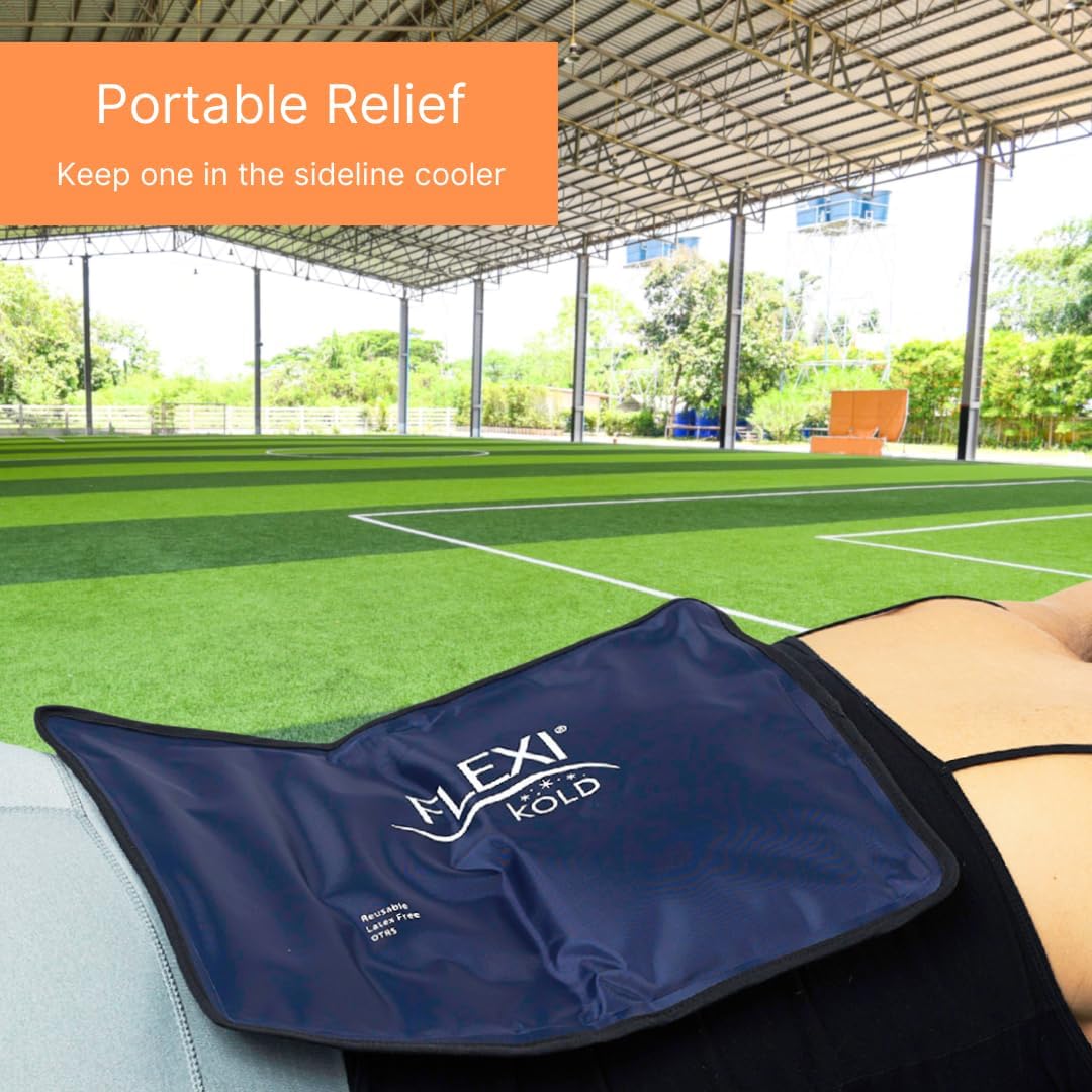 Large FlexiKold Gel Ice Pack (10.5" x 14.5") - Reusable Ice Pack for Injuries, Back Pain Relief, Knee & Shoulder, Post Surgery - NatraCure 6300-COLD - Espot.com.au