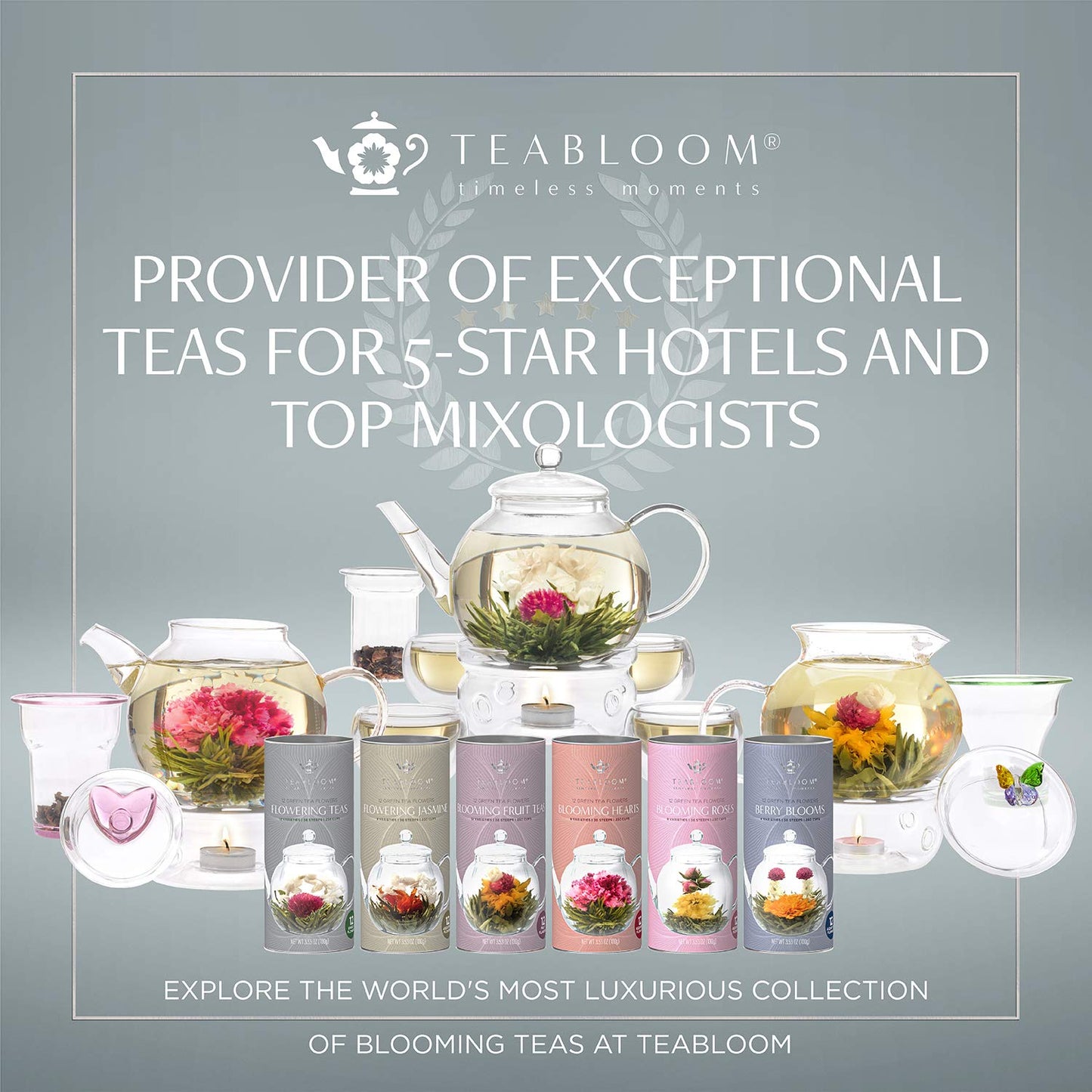 teabloom-flowering-tea-gift-set---12-varieties-of-blooming-tea-flowers-in-a-canister---hand-tied-green-tea-leaves-with-edible-flowers---12-pack-7