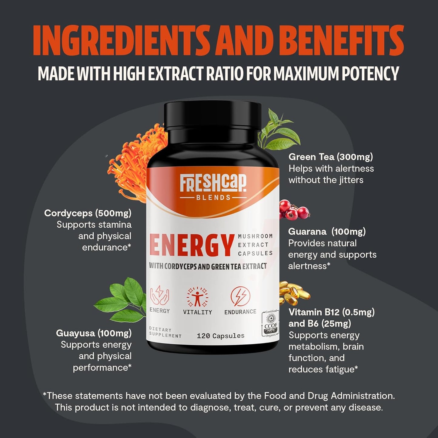 freshcap-energy-support-capsules---ayurveda-cordyceps-mushroom-blend-for-men-and-women---boost-energy-and-fight-fatigue-with-cordyceps-extract---120-capsules-2