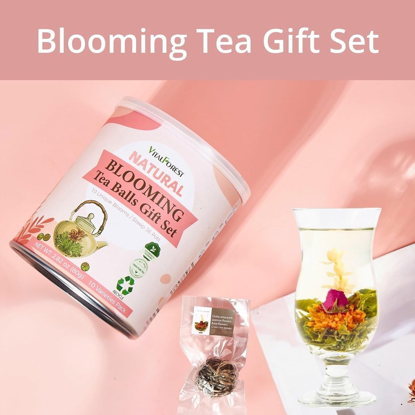 blooming-tea-flowers-gift-set---10-unique-varieties-flowering-tea-balls---handmade-flower-tea---perfect-gift-for-tea-lovers---anniversary-valentine-birthday---blooming-green-tea-with-flowers-2