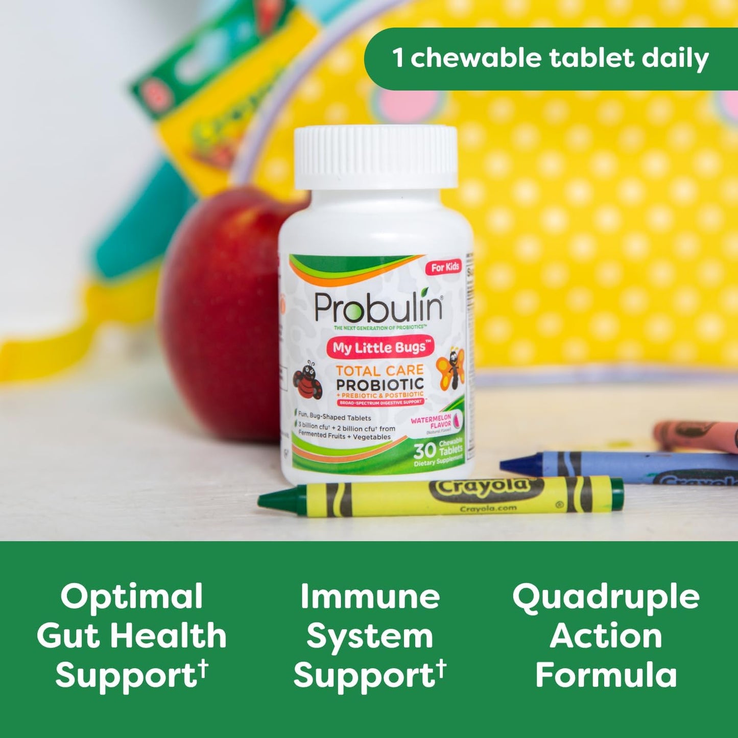 probulin-total-care-my-little-bugs-chewable-tablets---prebiotics-probiotics-postbiotics---5-billion-cfu---15-strains---twin-pack-2
