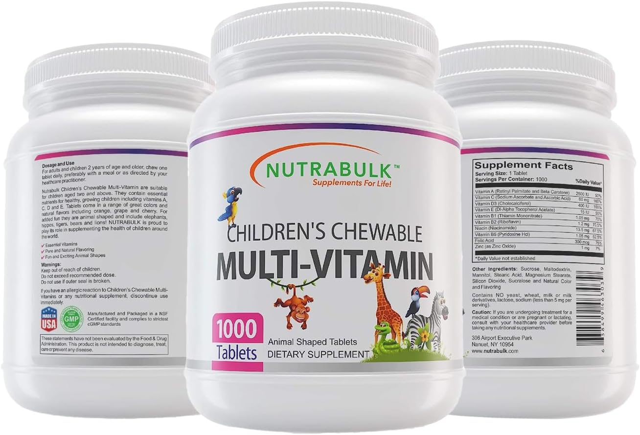 usa-made-nutrabulk-childrens-chewable-multi-vitamins---vegan-gluten-free---1000-cherry-tablets-for-immune-bone-brain-overall-well-being-support-9