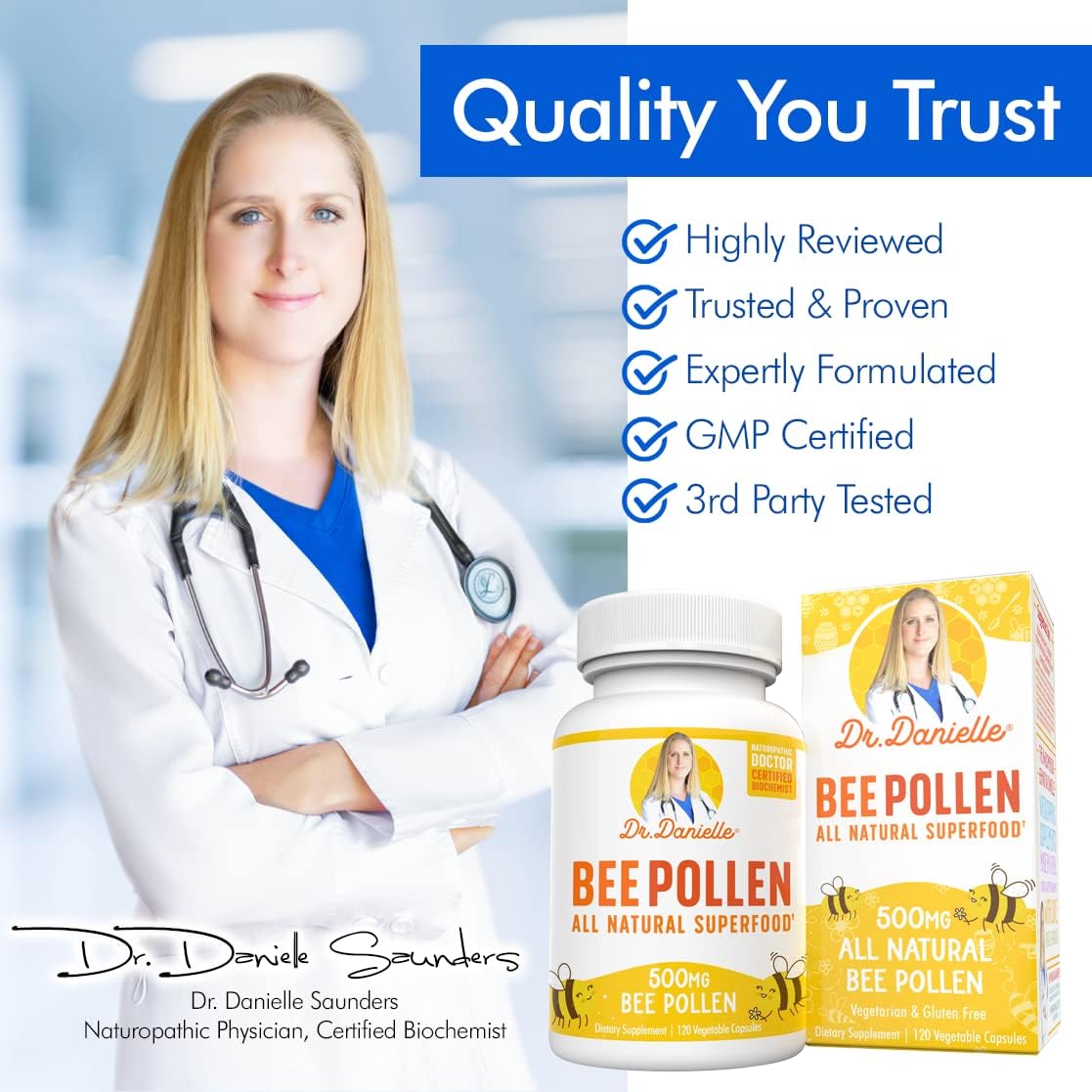 dr-danielle-bee-pollen-supplement---500mg-120-veggie-capsules-natural-bee-pollen-formula-by-dr-danielle-4