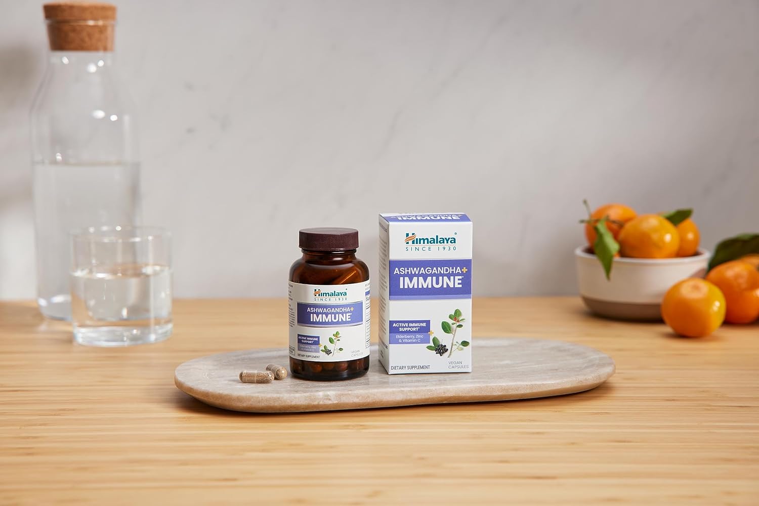 Immune Support Capsules with Ashwagandha, Elderberry, Zinc & Vitamin C - 60 Vegan Capsules, Gluten Free - 1 Month Supply - Espot.com.au