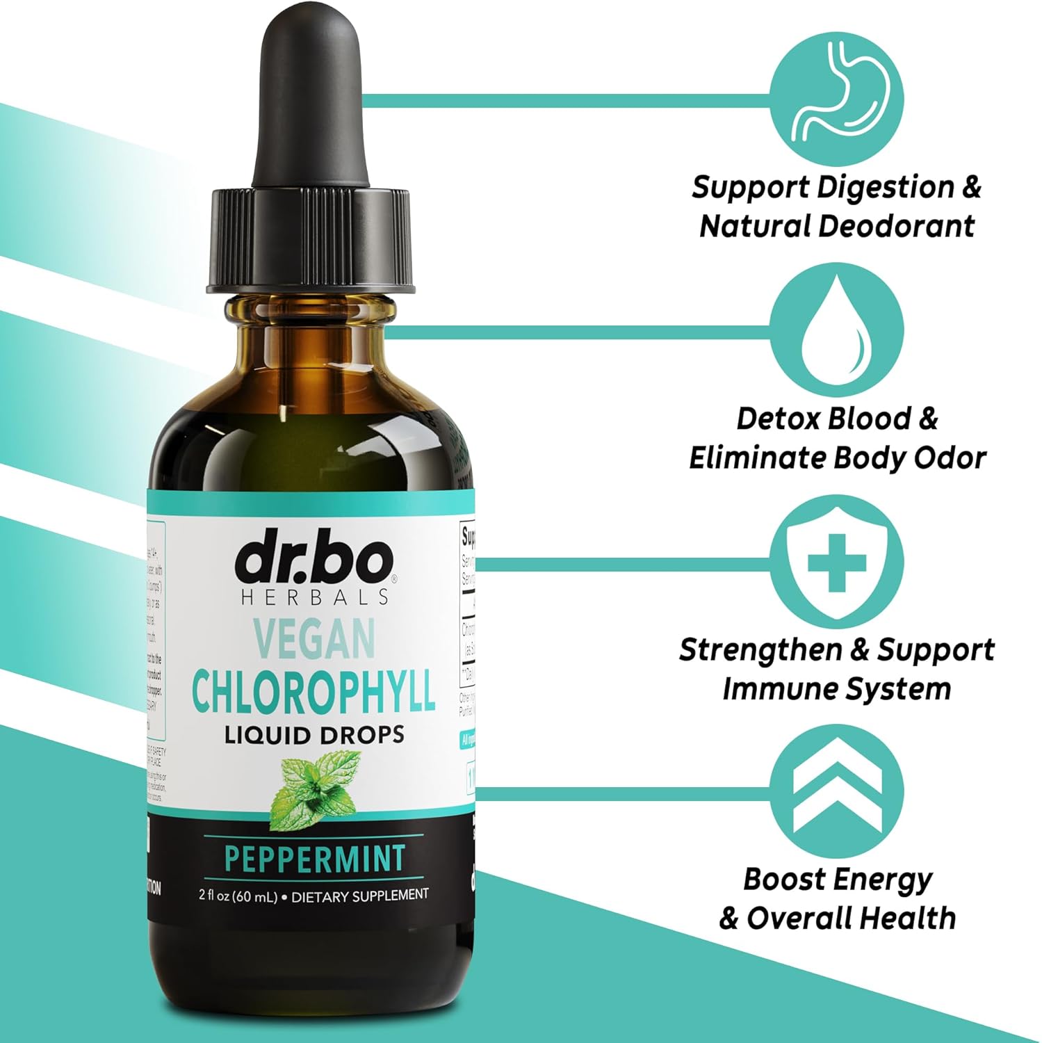 Women's Hormone Balance & Chlorophyll Liquid Drops - Organic Vegan Supplement for Women's Wellness - Internal Deodorant & Odor Cleanse Supplement - Espot.com.au